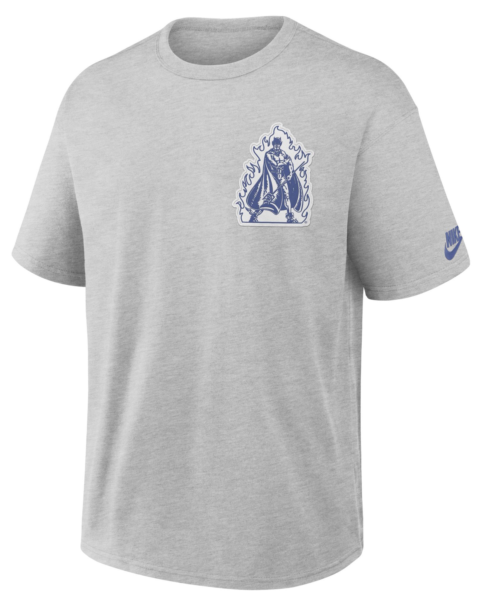 Nike Men's Duke Blue Devils Grey Heather Set On Max90 Legacy T-Shirt