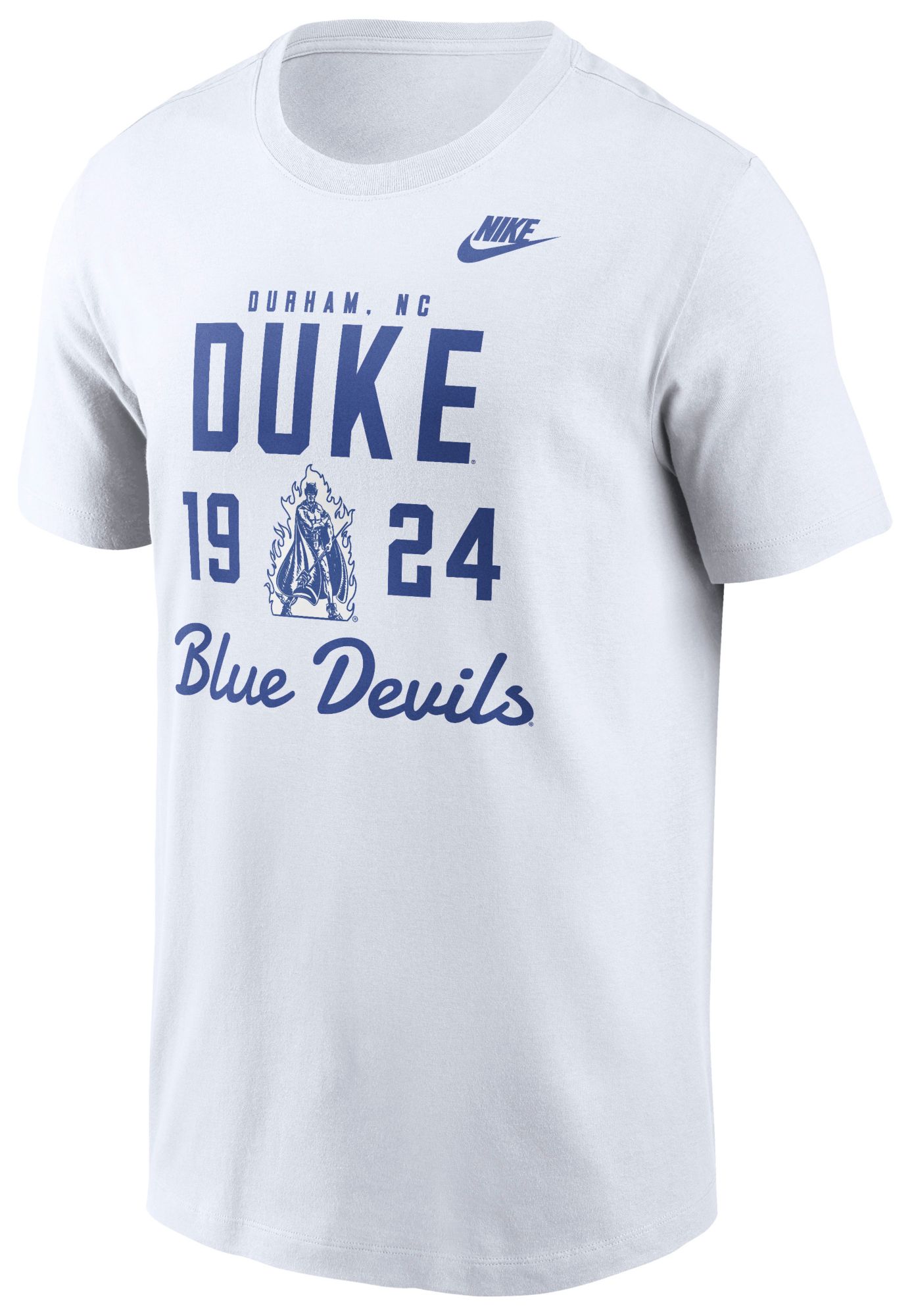 Nike Men's Duke Blue Devils White Legacy Stacked T-Shirt