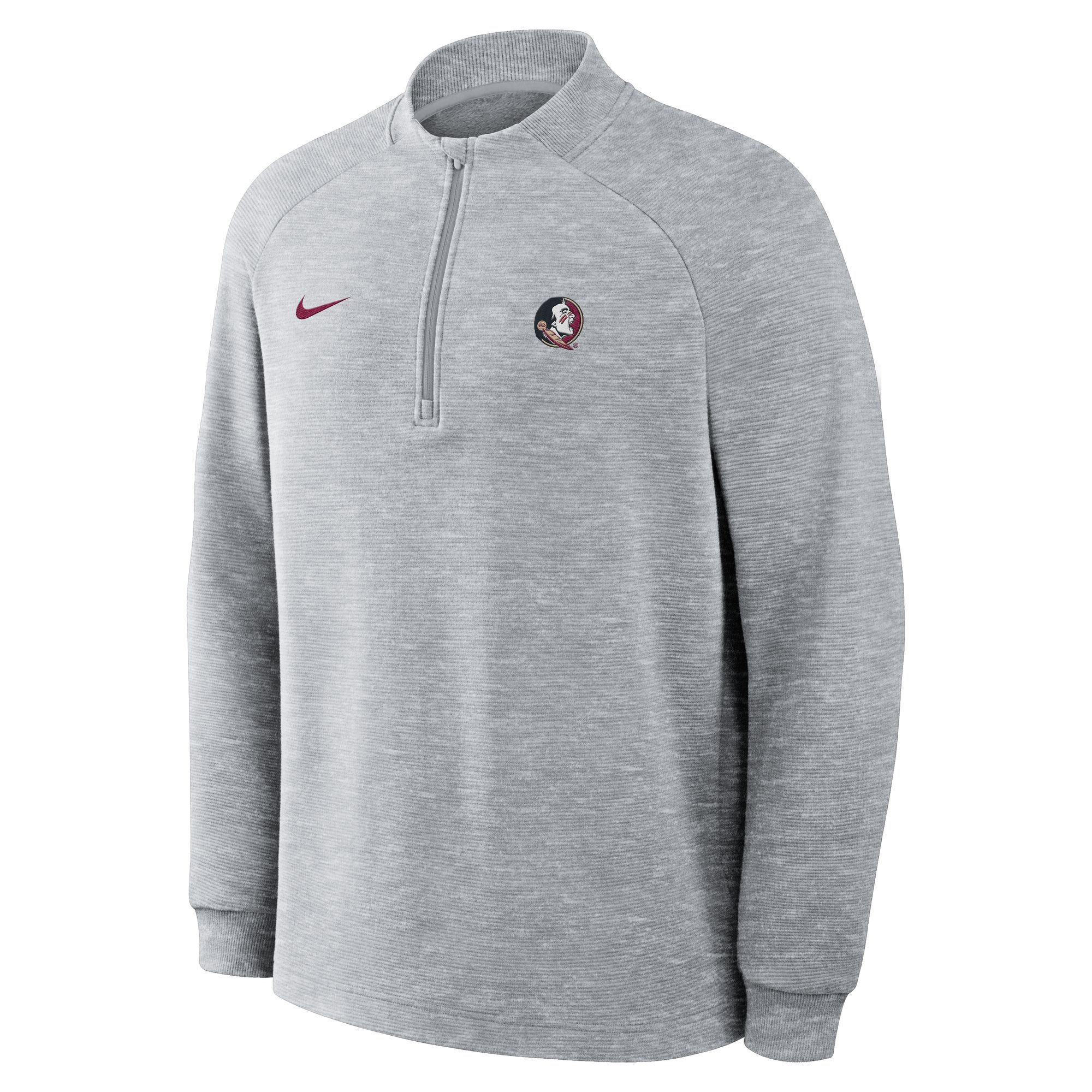 Nike Men's Florida State Seminoles Wolf Grey Par 5 Logo Half Zip