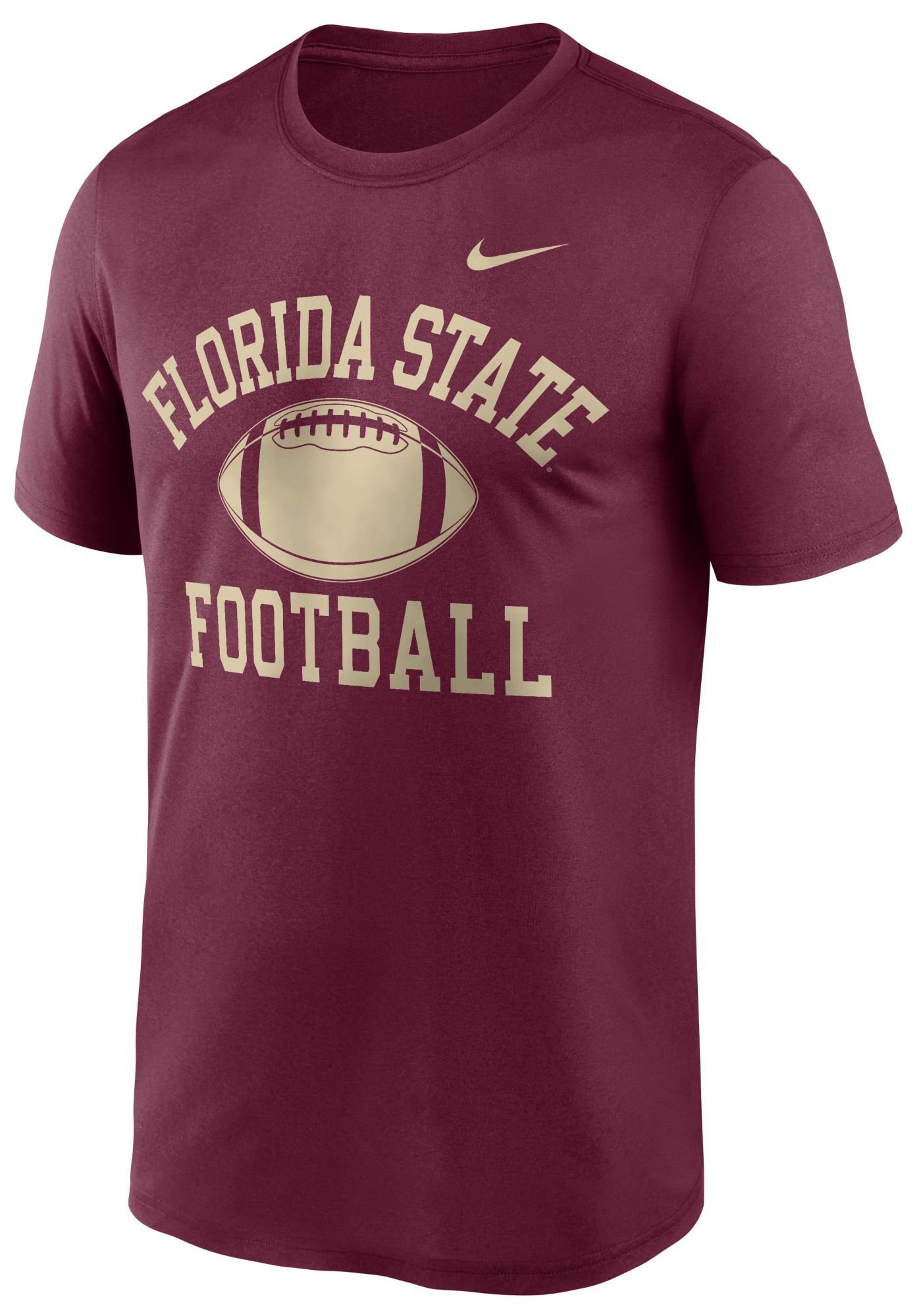 Nike Men's Florida State Seminoles Maroon Arch Football Legend T-Shirt