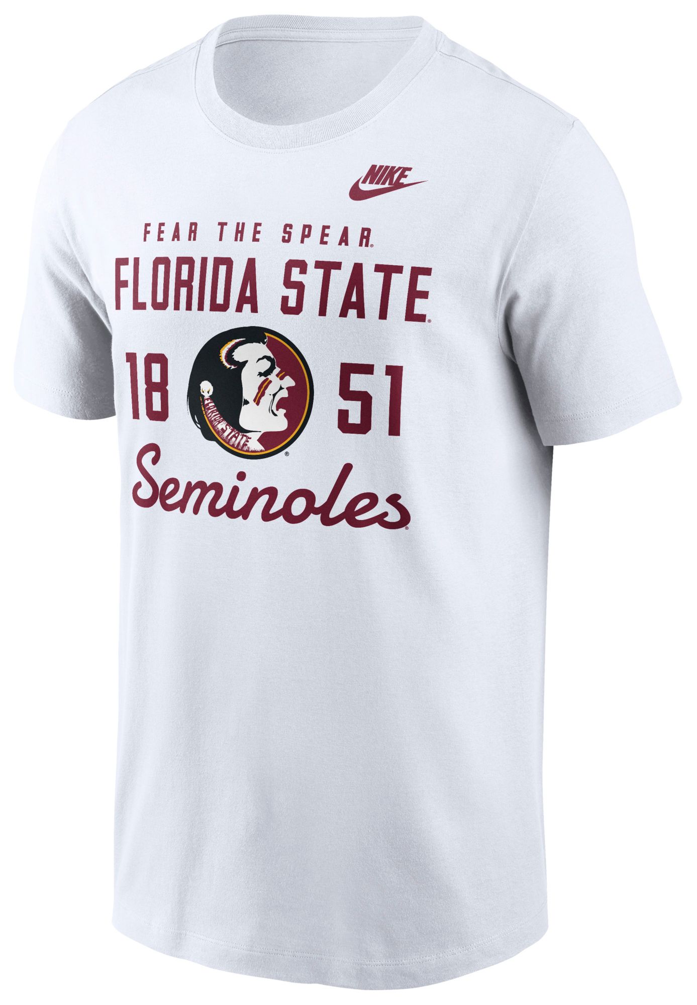 Nike Men's Florida State Seminoles White Legacy Stacked T-Shirt