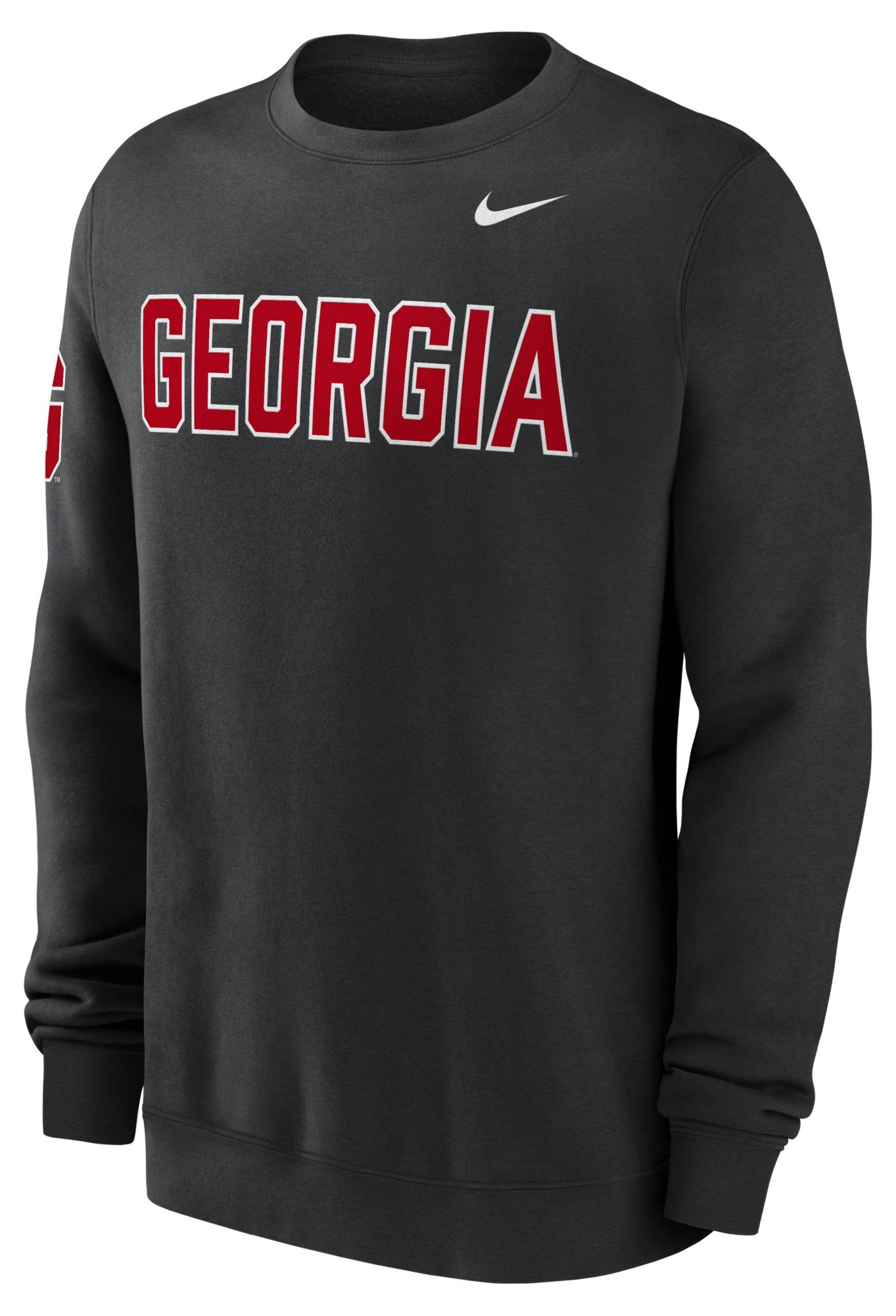 Nike Men's Georgia Bulldogs Black Club Crewneck Sweatshirt
