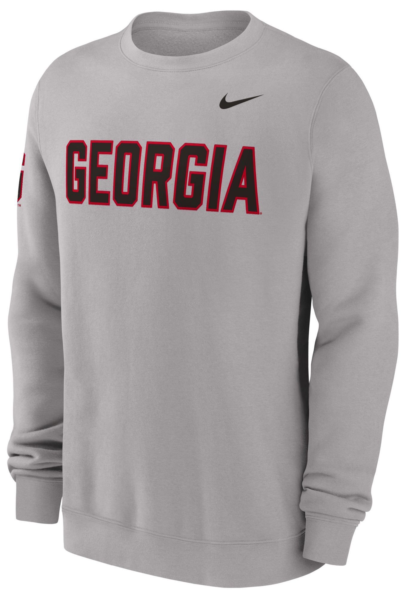 Nike Men's Georgia Bulldogs Pewter Gray Club Crewneck Sweatshirt