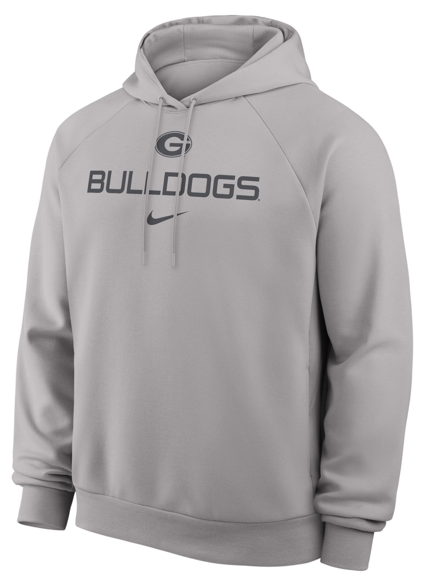 Nike Men's Georgia Bulldogs Pewter Gray Dri-FIT Primary Fleece Hoodie