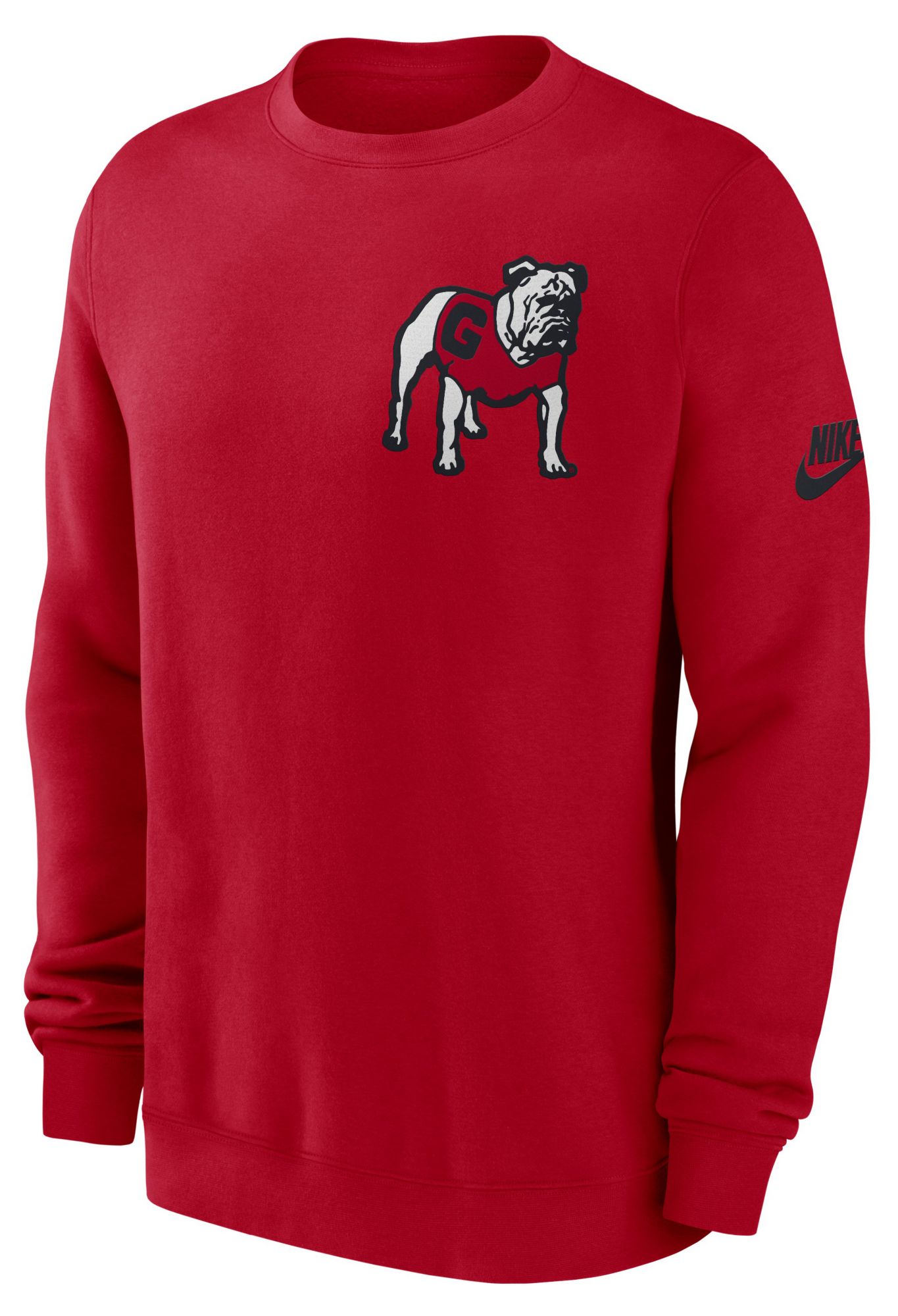 Nike Men's Georgia Bulldogs University Red Club Legacy Twill Crewneck Sweatshirt