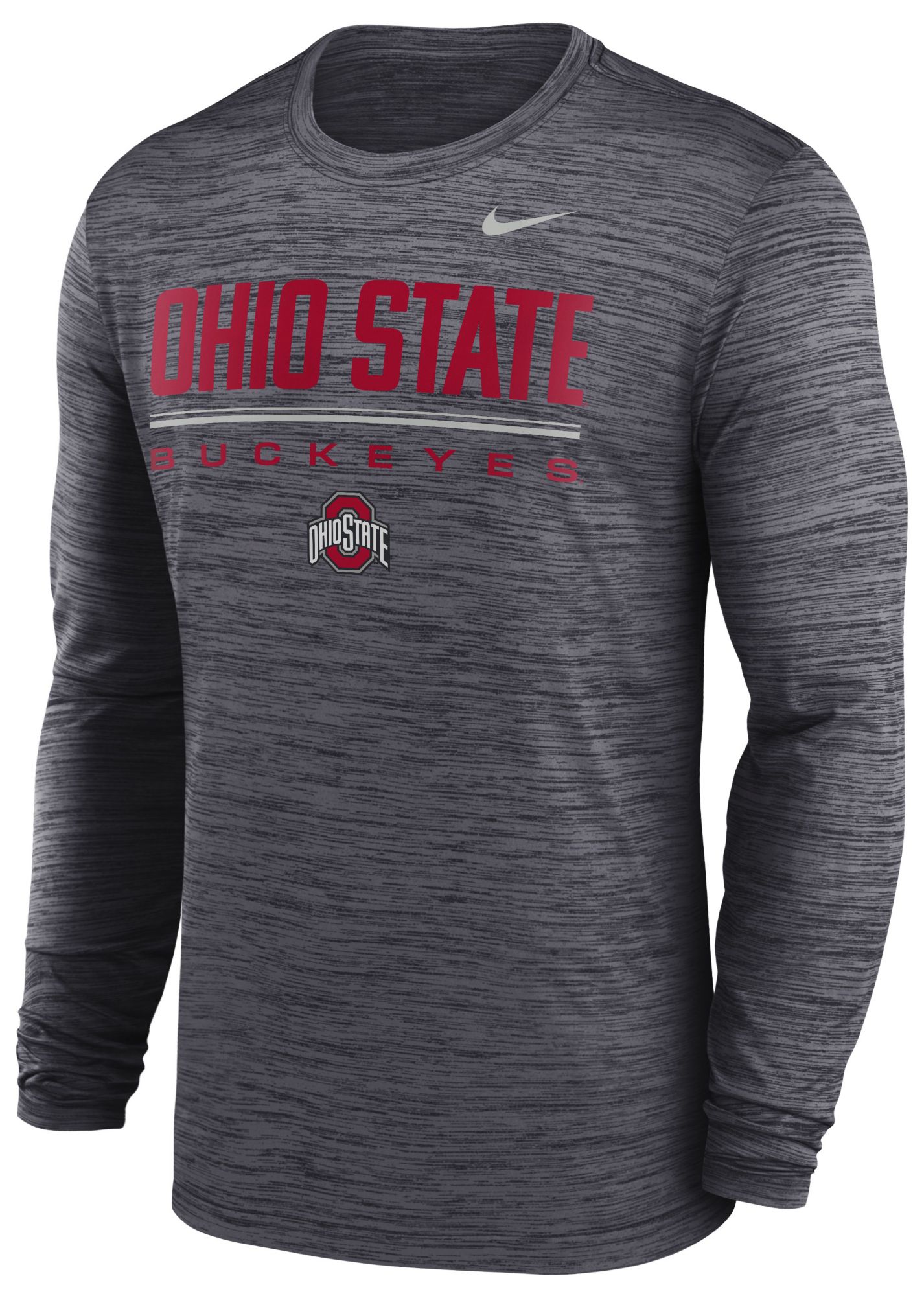 Nike Men's Ohio State Buckeyes Black Dri-FIT Velocity Long Sleeve Shirt