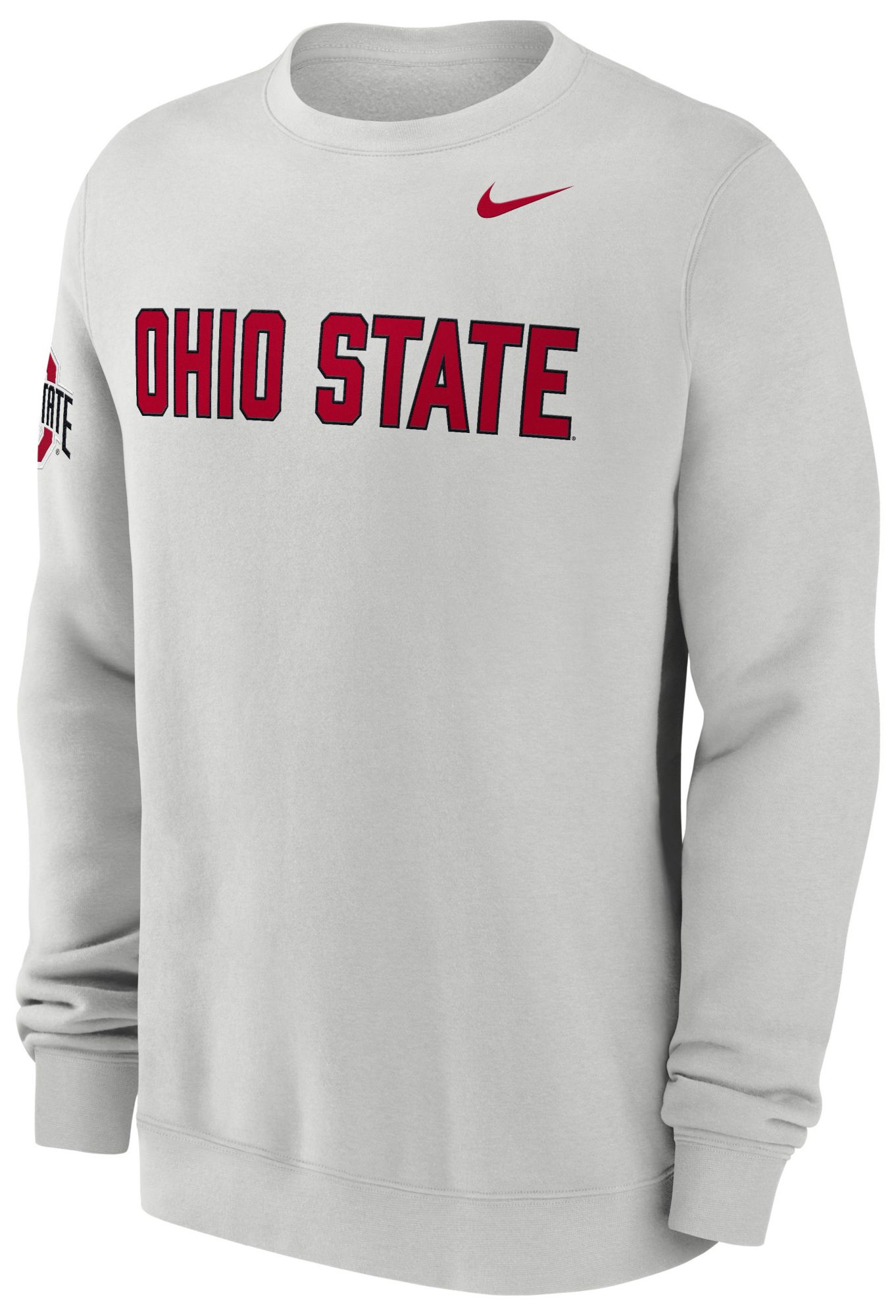 Nike Men's Ohio State Buckeyes Photon Dust Club Crewneck Sweatshirt