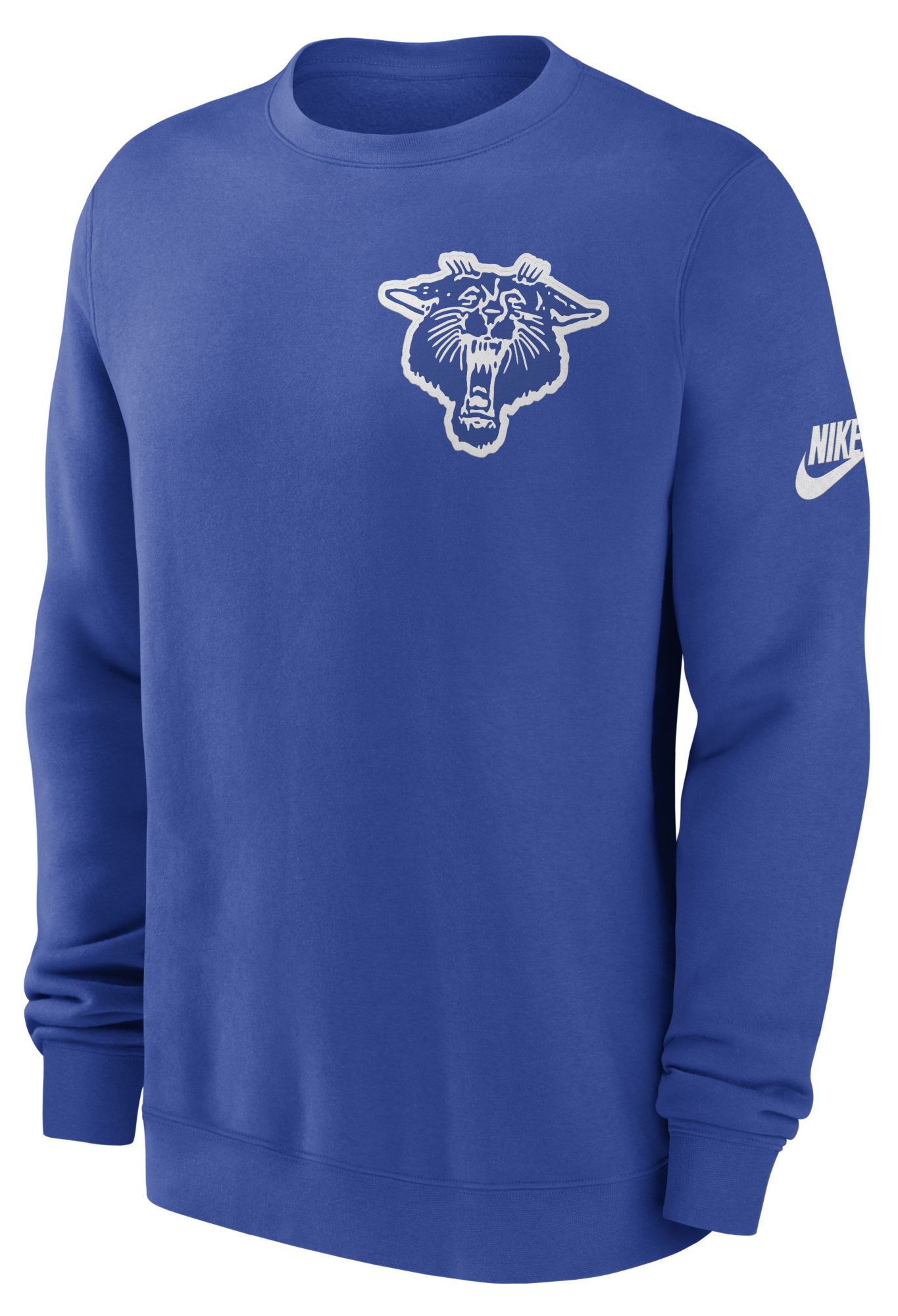 Nike Men's Kentucky Wildcats Game Royal Club Legacy Twill Crewneck Sweatshirt