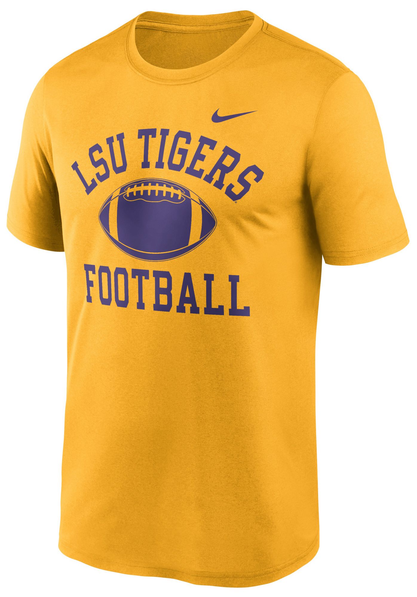 Nike Men's LSU Tigers Gold Arch Football Legend T-Shirt