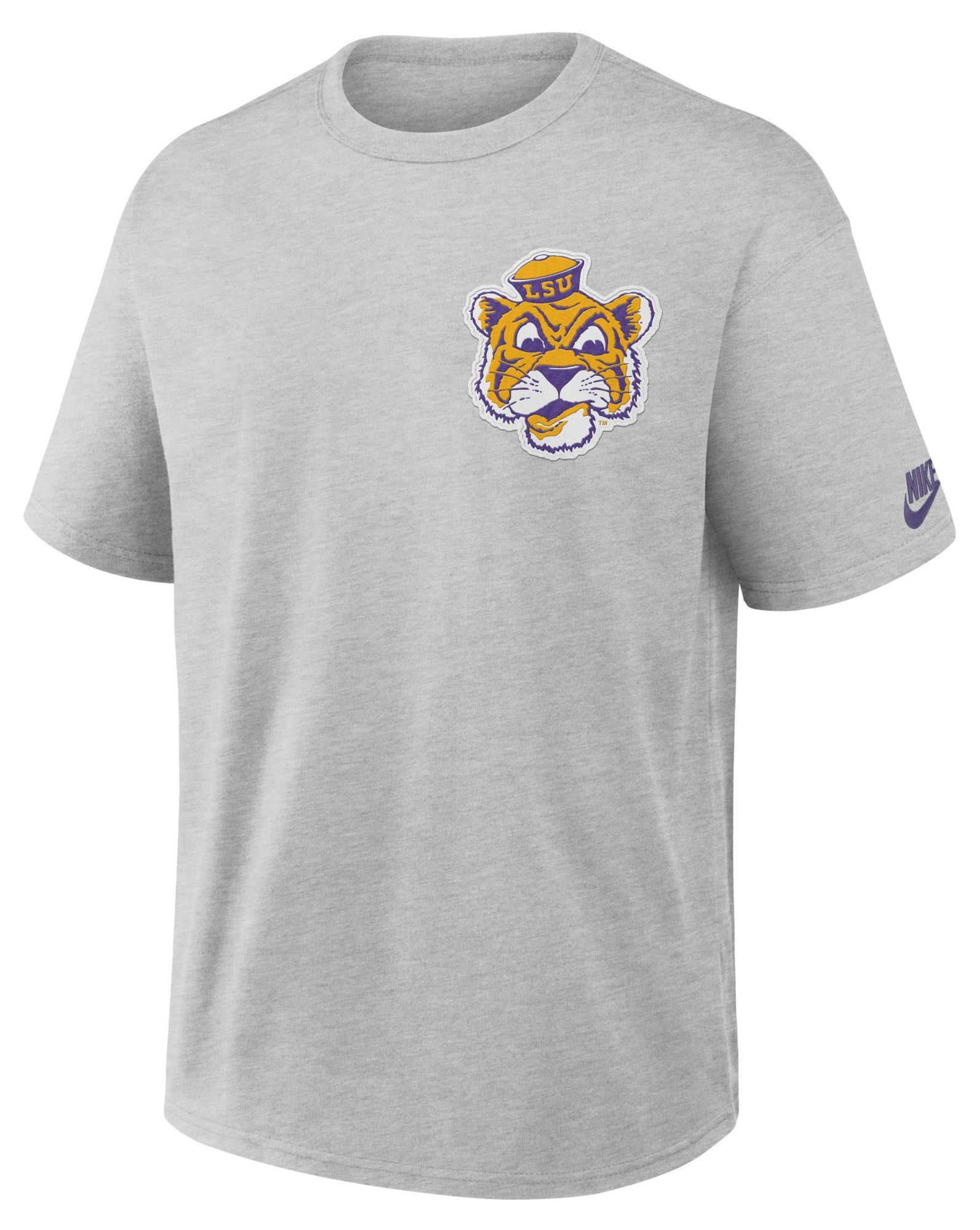 Nike Men's LSU Tigers Grey Heather Set On Max90 Legacy T-Shirt