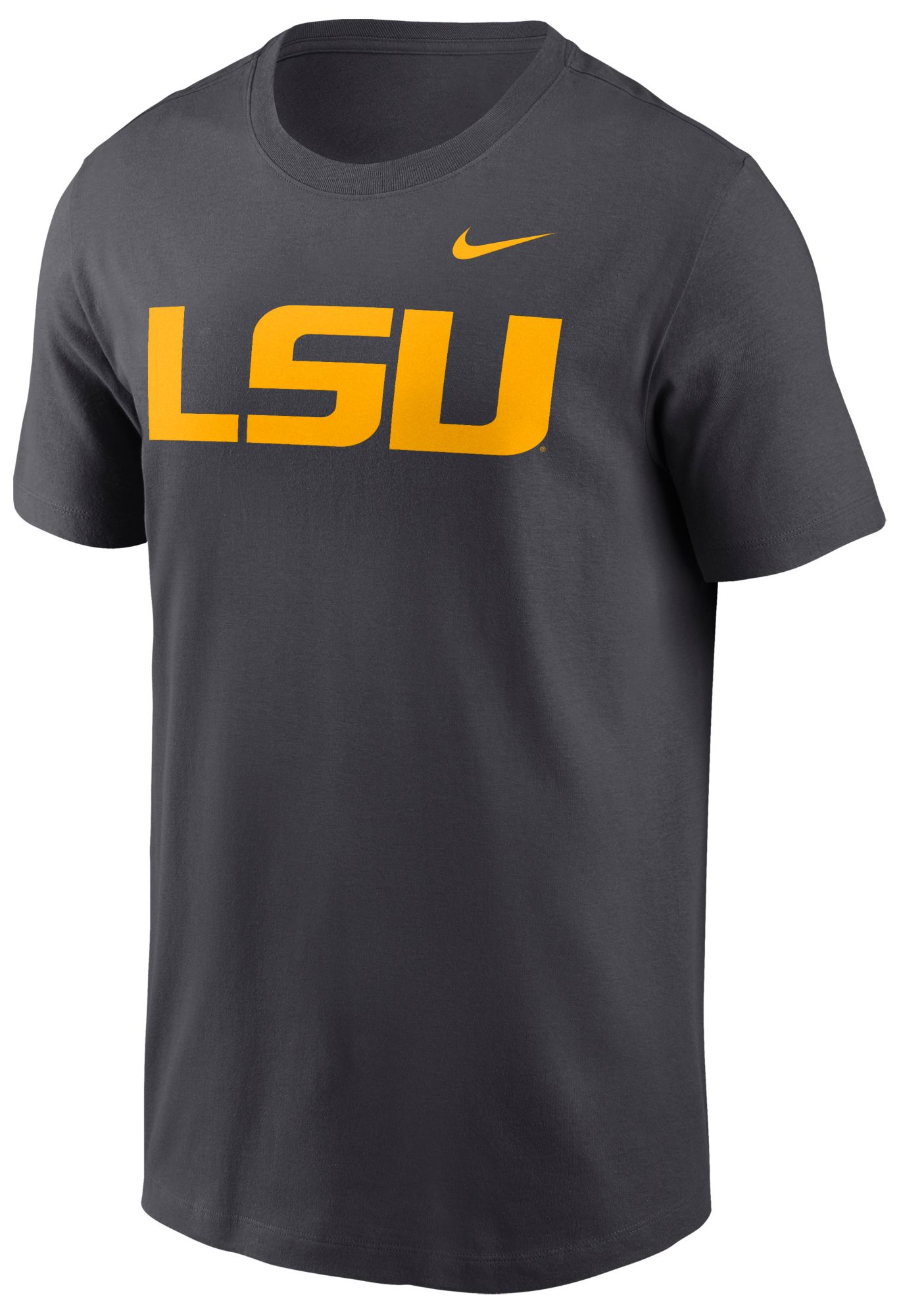 Nike Men's LSU Tigers Anthracite Primary Logo T-Shirt
