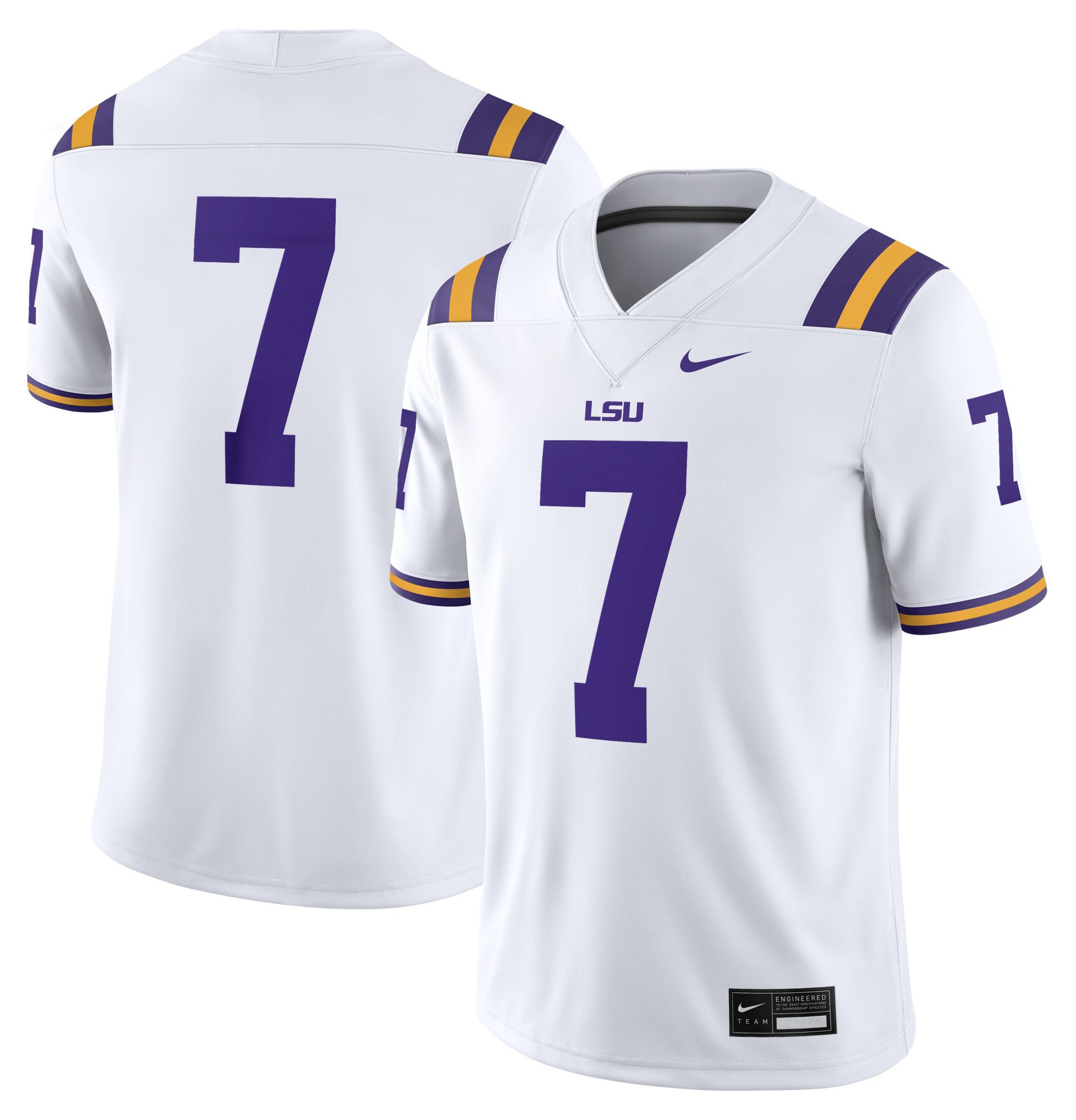 Nike Men's LSU Tigers #7 Replica Road Jersey