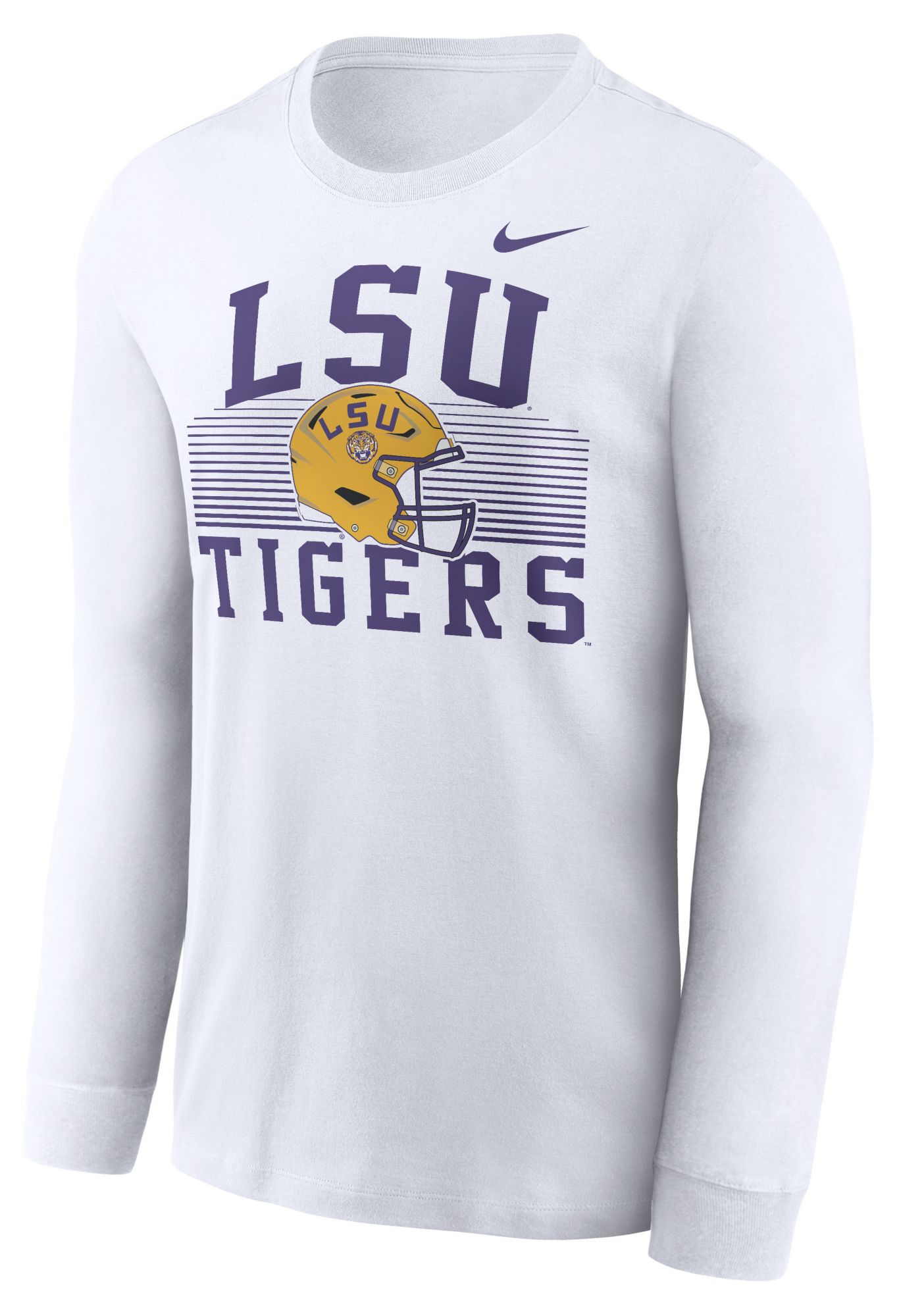 Nike Men's LSU Tigers White Long Sleeve Shirt