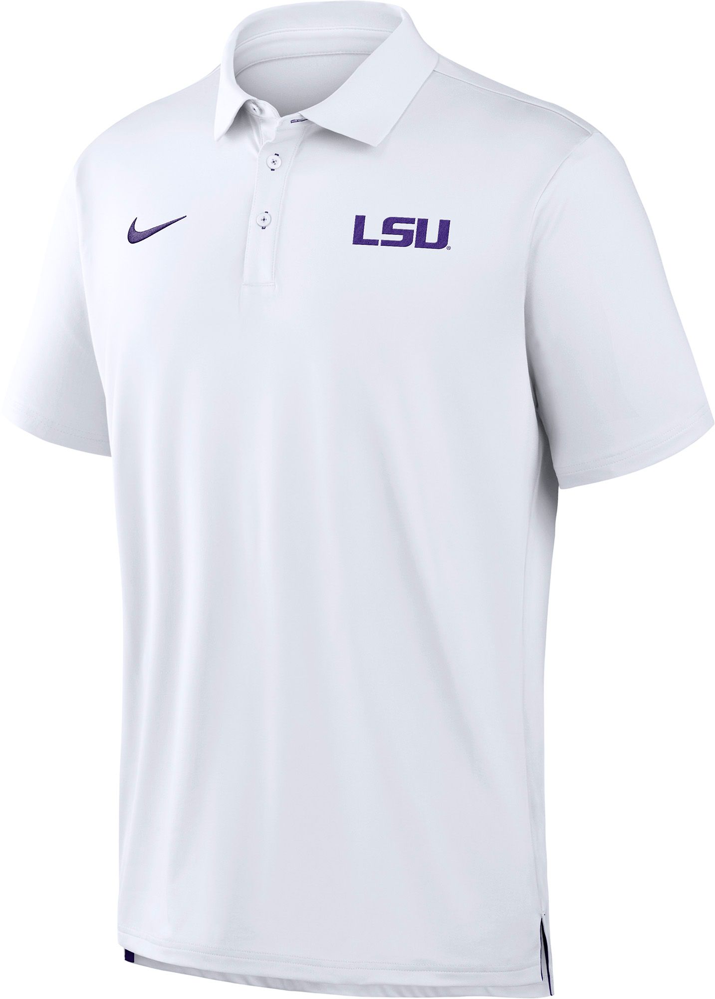 Nike Men's LSU Tigers White/Court Purple Polo Shirt