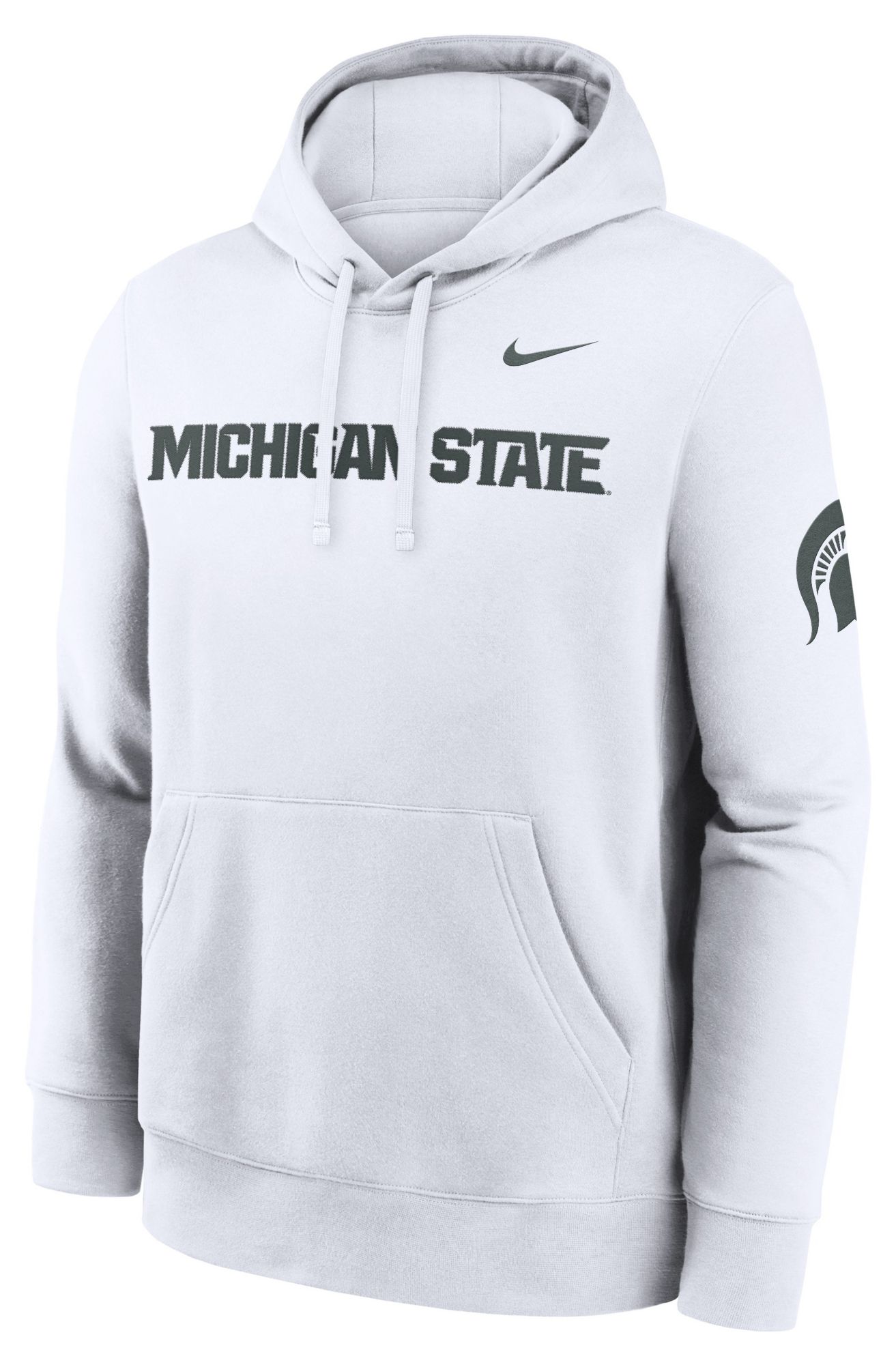 Nike Men's Michigan State Spartans White Club Fleece Hoodie