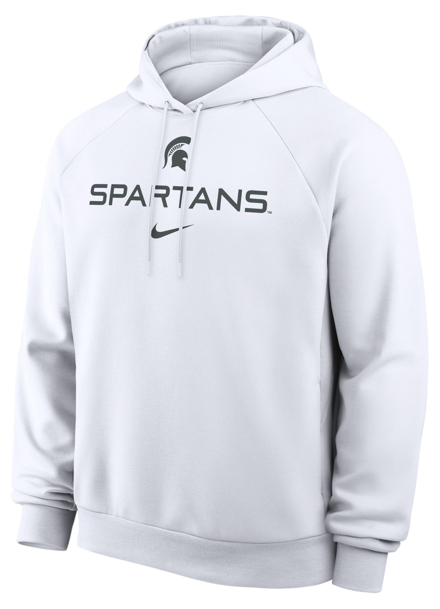 Nike Men's Michigan State Spartans White Dri-FIT Primary Fleece Hoodie