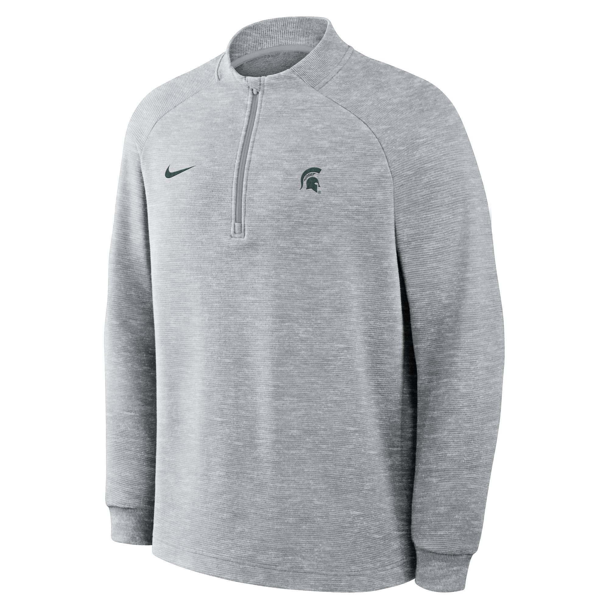 Nike Men's Michigan State Spartans Wolf Grey Par 5 Logo Half Zip