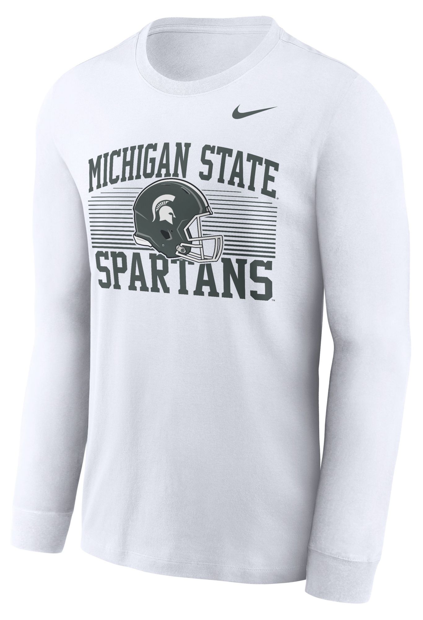 Nike Men's Michigan State Spartans White Long Sleeve Shirt
