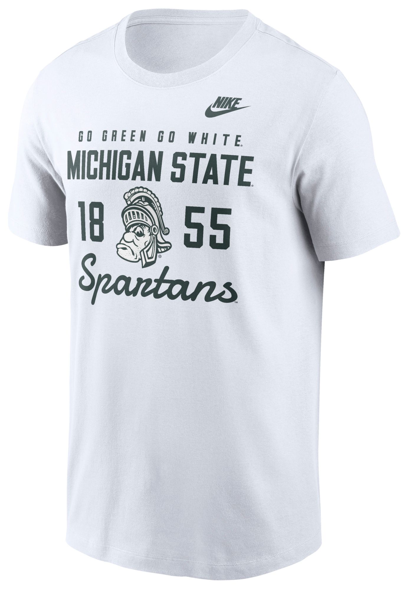 Nike Men's Michigan State Spartans White Legacy Stacked T-Shirt