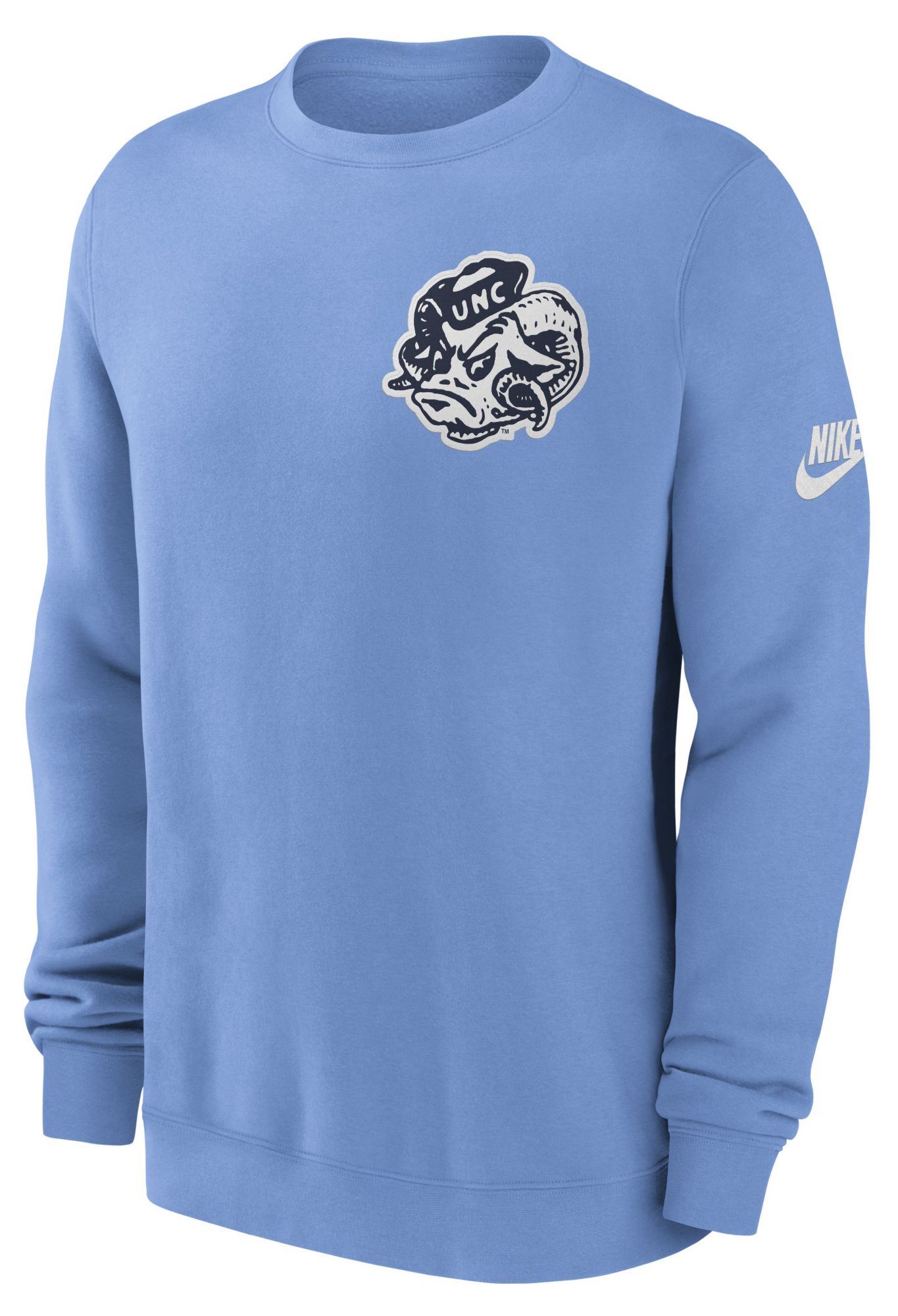 Nike Men's North Carolina Tar Heels Valor Blue Club Legacy Twill Crewneck Sweatshirt