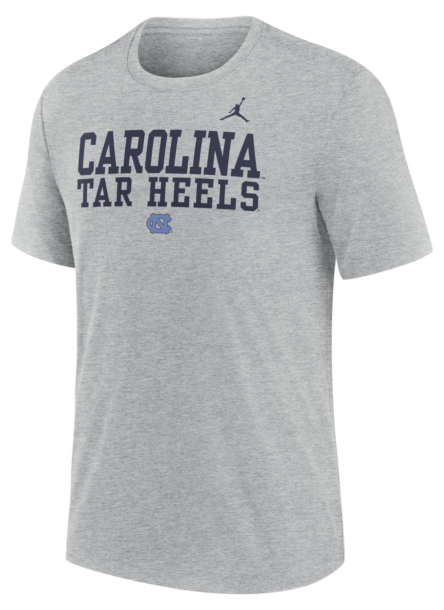 Nike Men's North Carolina Tar Heels Grey Heather Triblend Stack T-Shirt