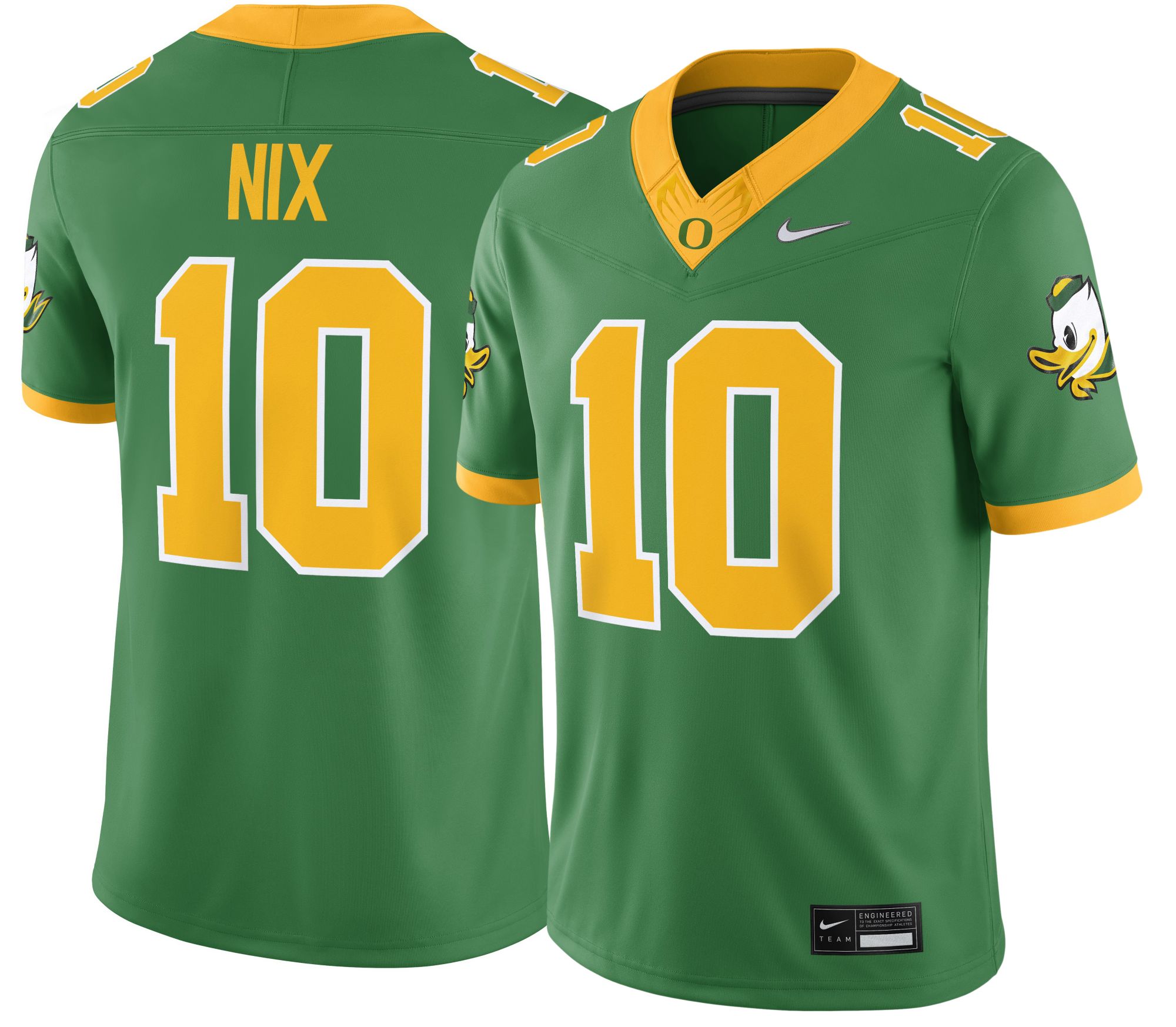 Nike Men's Oregon Ducks Bo Nix #10 Apple Green Jersey
