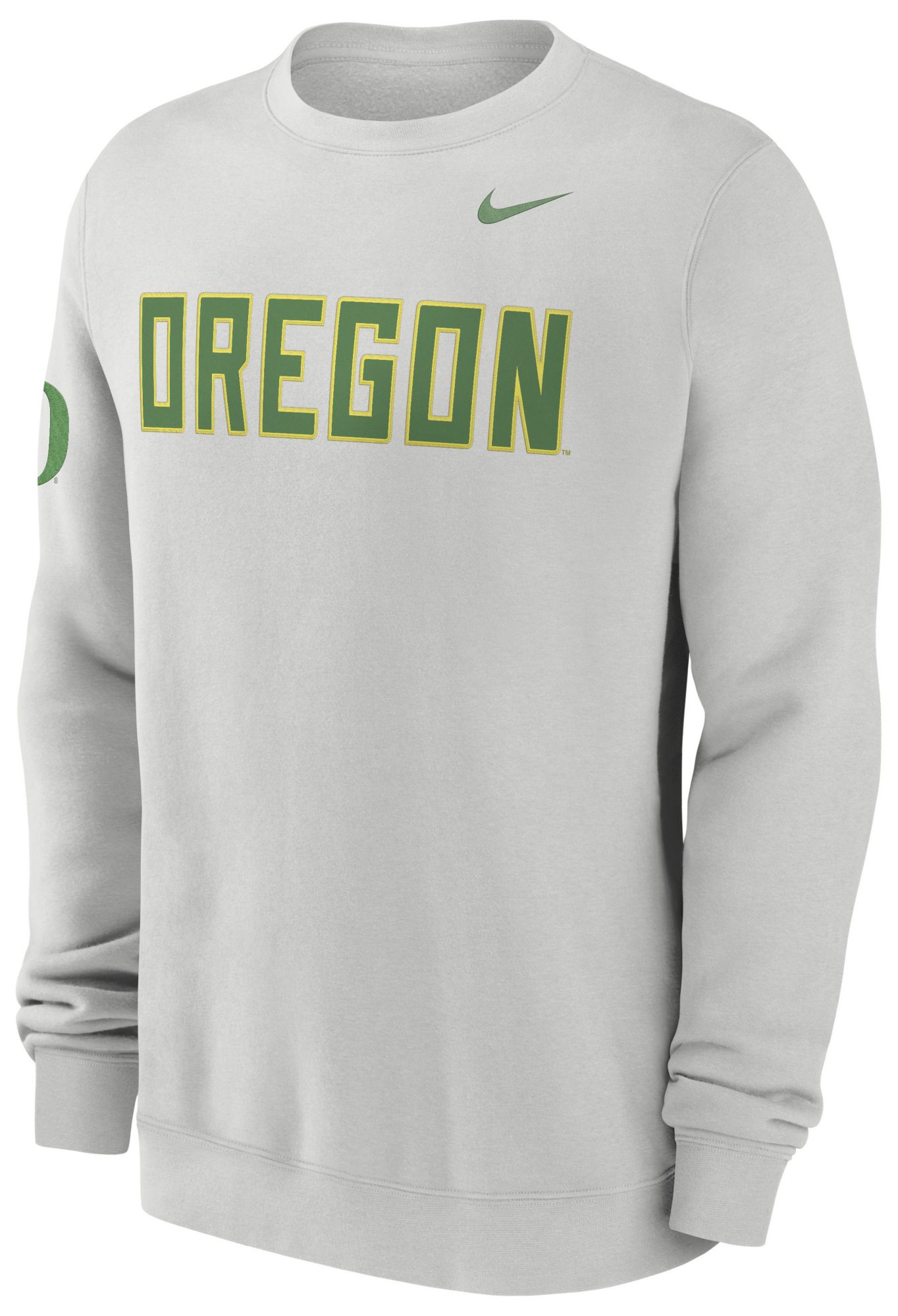 Nike Men's Oregon Ducks Photon Dust Club Crewneck Sweatshirt