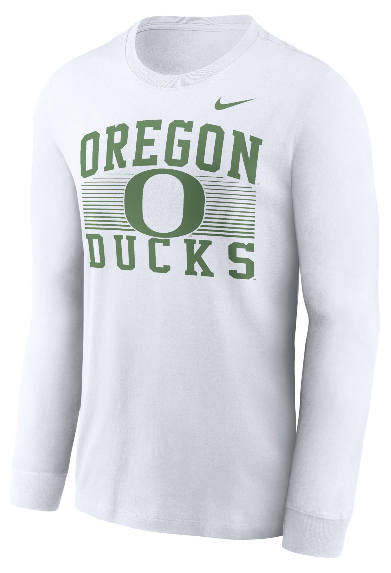 Nike Men's Oregon Ducks White Long Sleeve Shirt