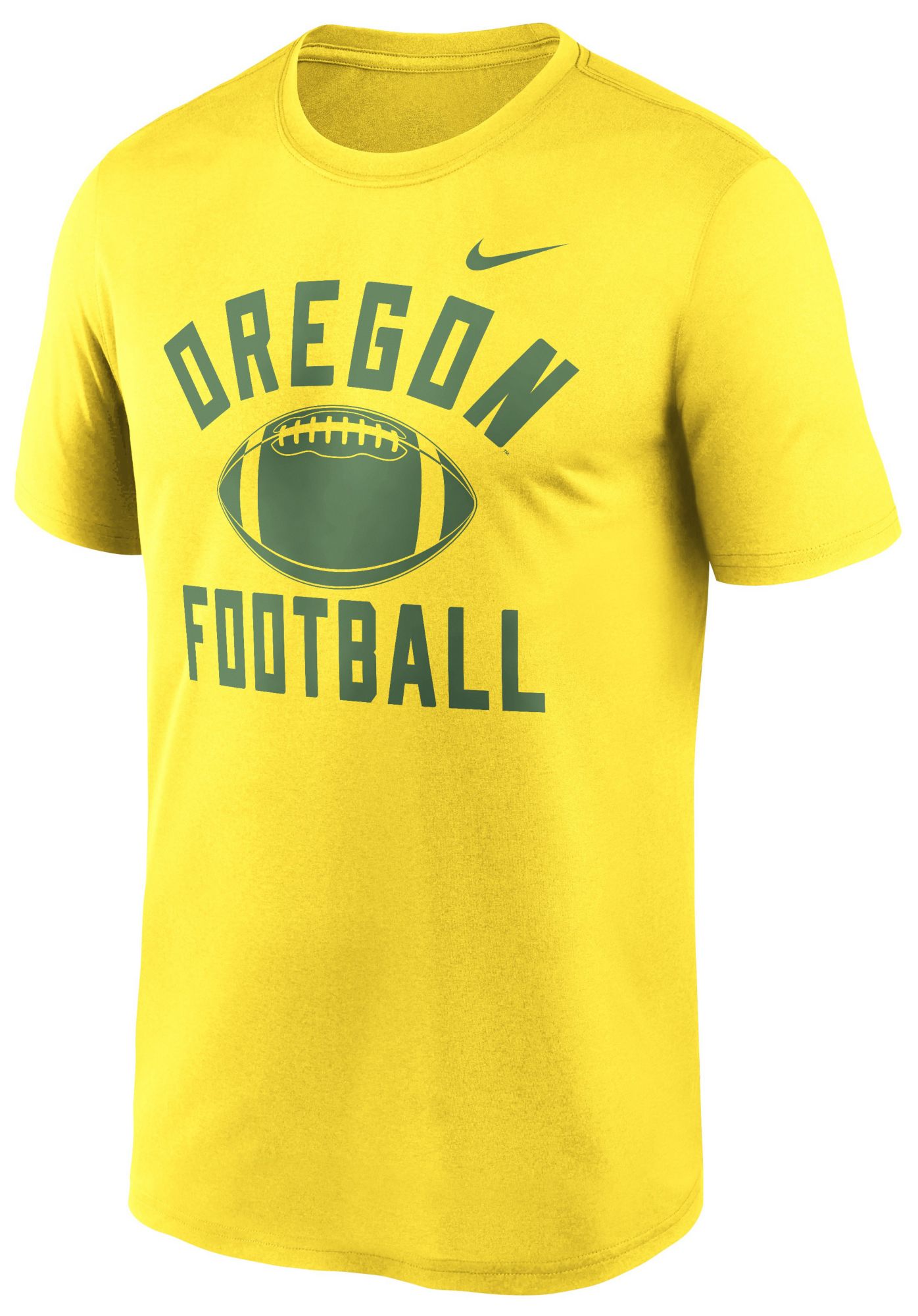 Nike Men's Oregon Ducks Yellow Arch Football Legend T-Shirt