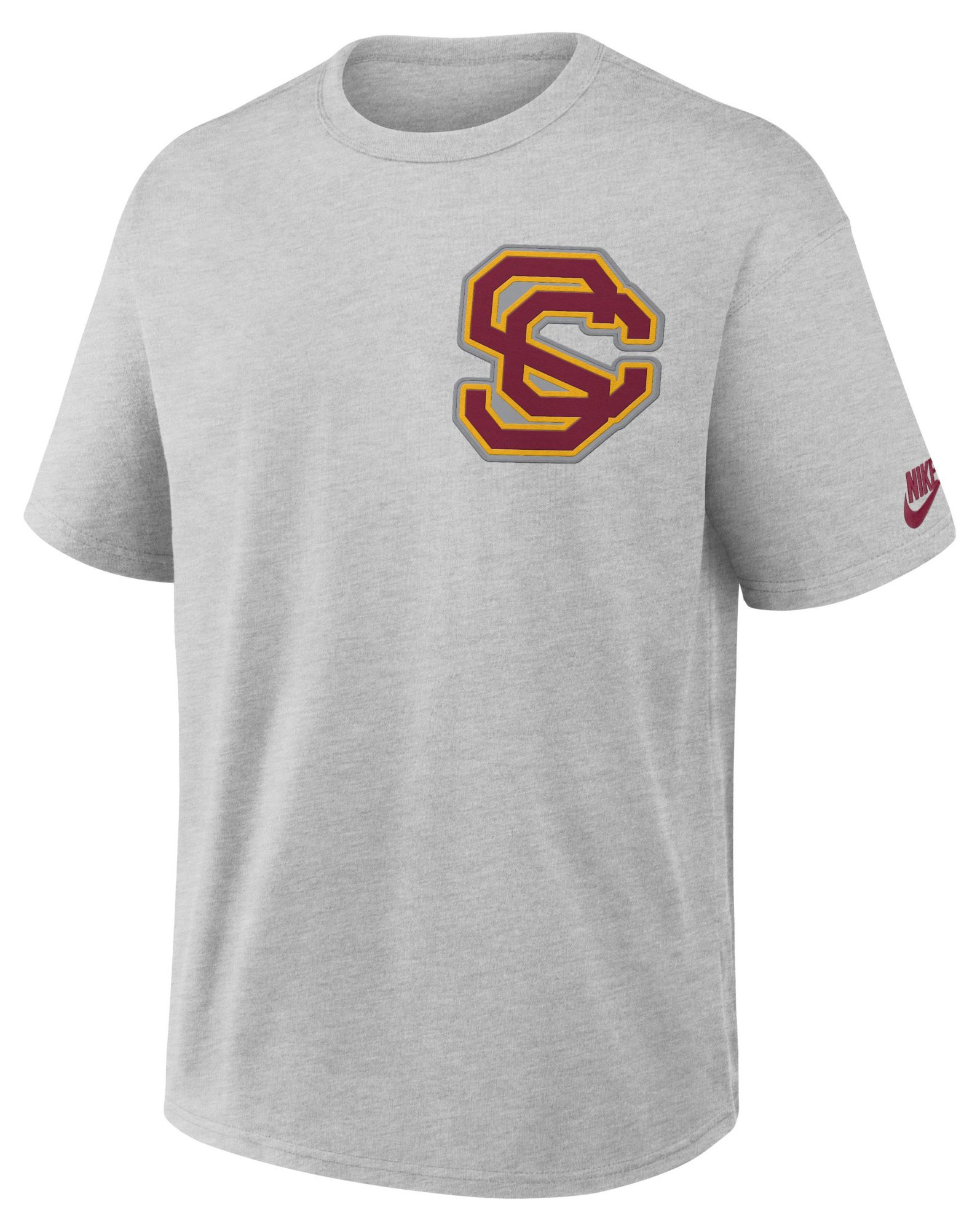Nike Men's USC Trojans Grey Heather Set On Max90 Legacy T-Shirt, Small, Gray