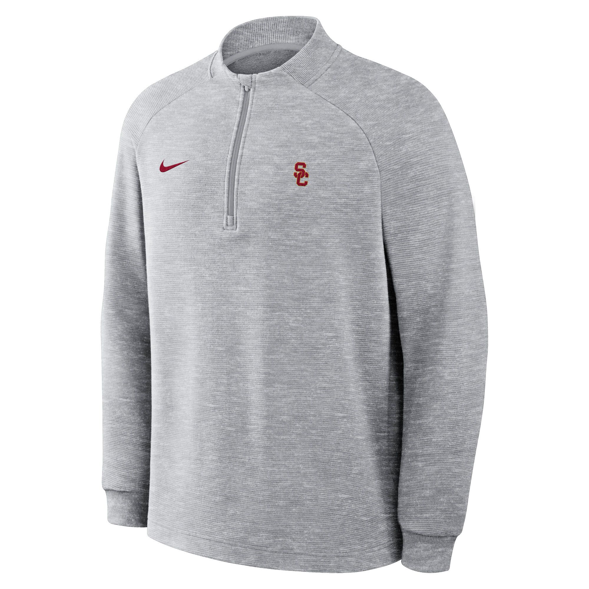 Nike Men's USC Trojans Wolf Grey Par 5 Logo Half Zip