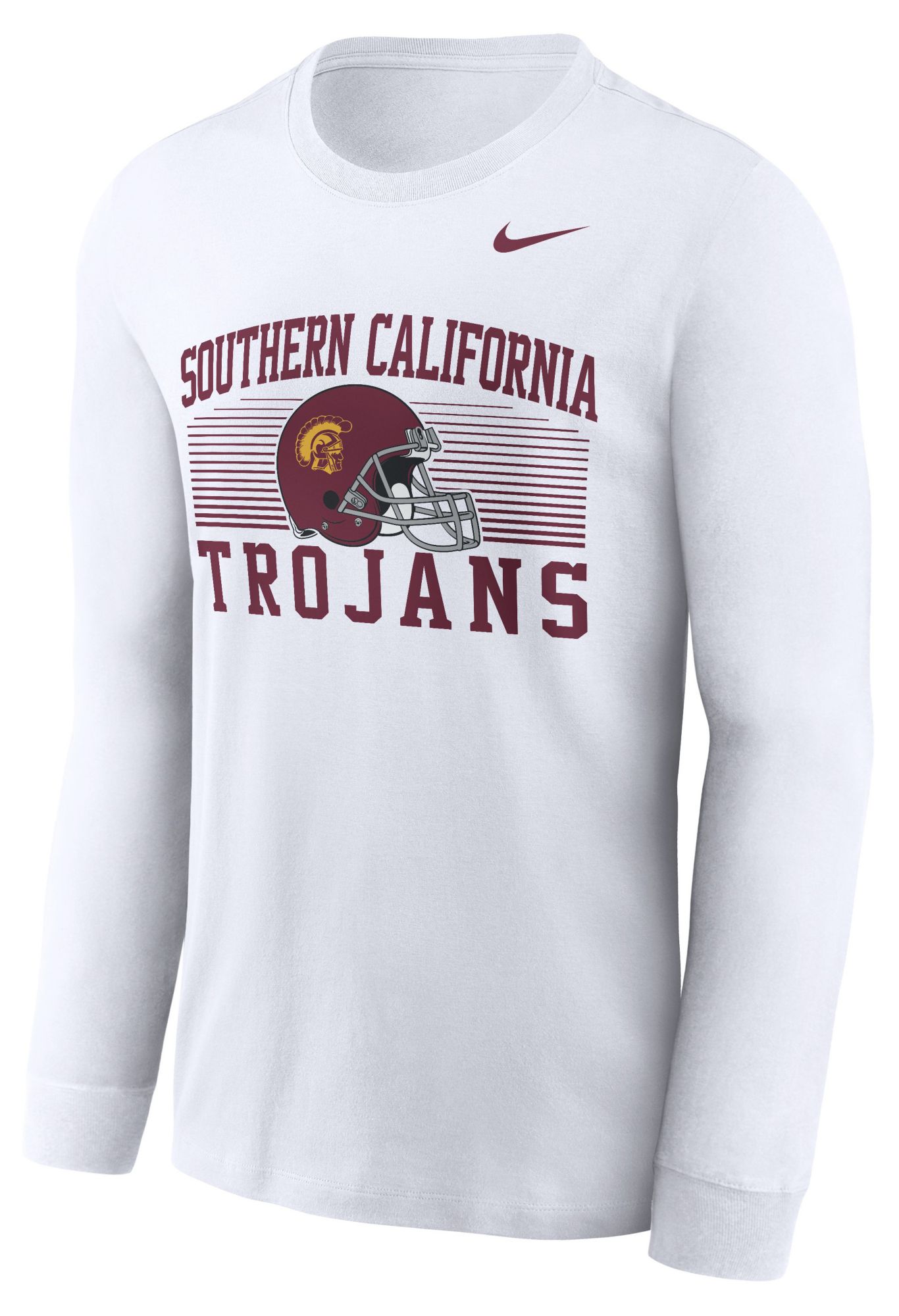 Nike Men's USC Trojans White Long Sleeve Shirt