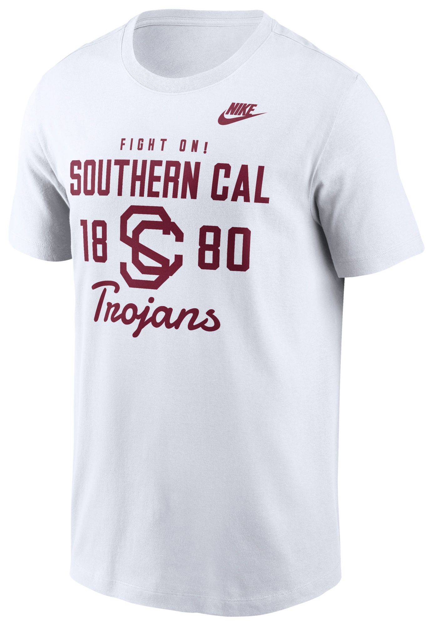 Nike Men's USC Trojans White Legacy Stacked T-Shirt