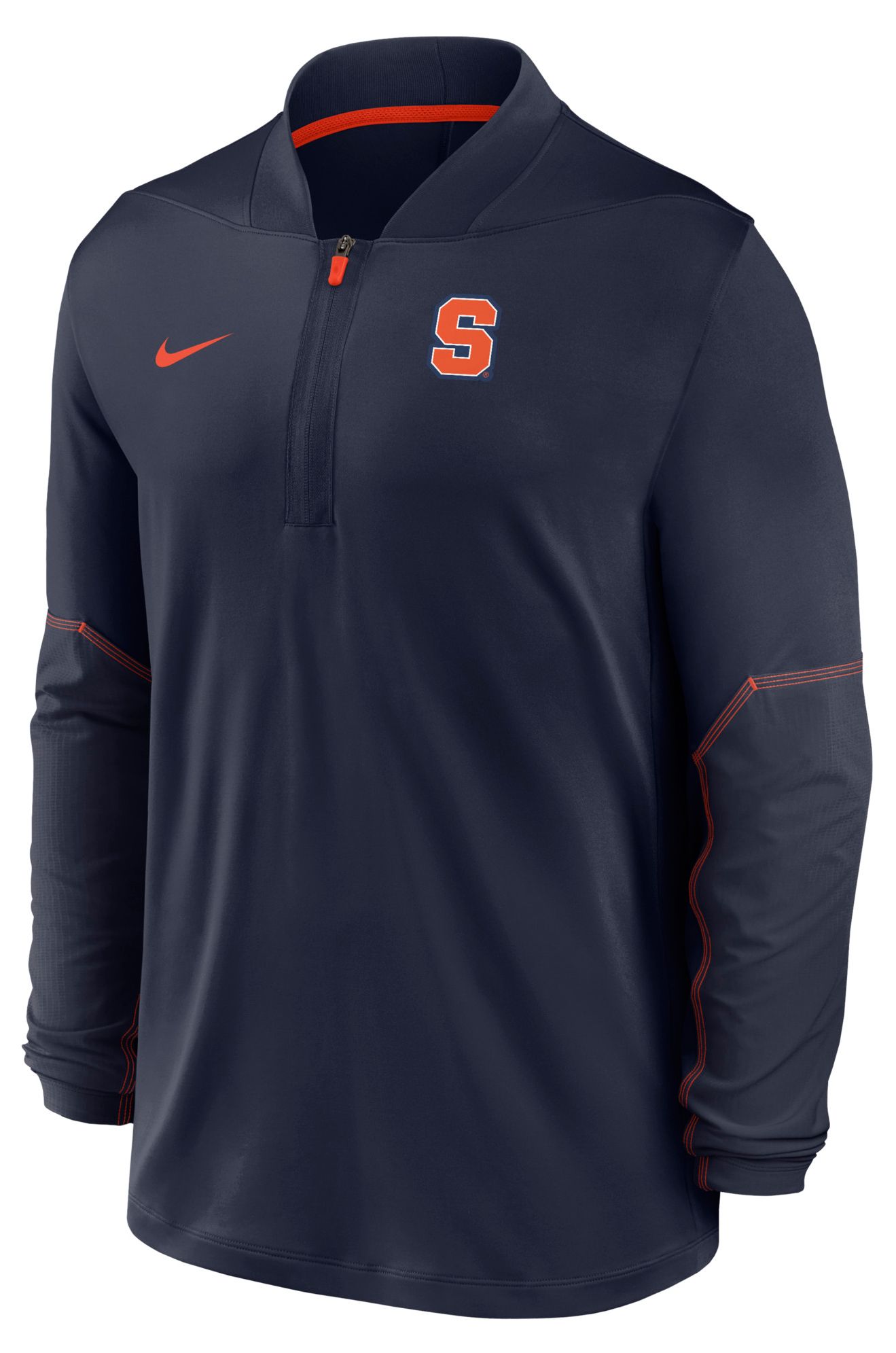 Nike Men's Syracuse Orange Navy Dri-Fit Mid-Weight Coaches 1/2 Zip Jacket