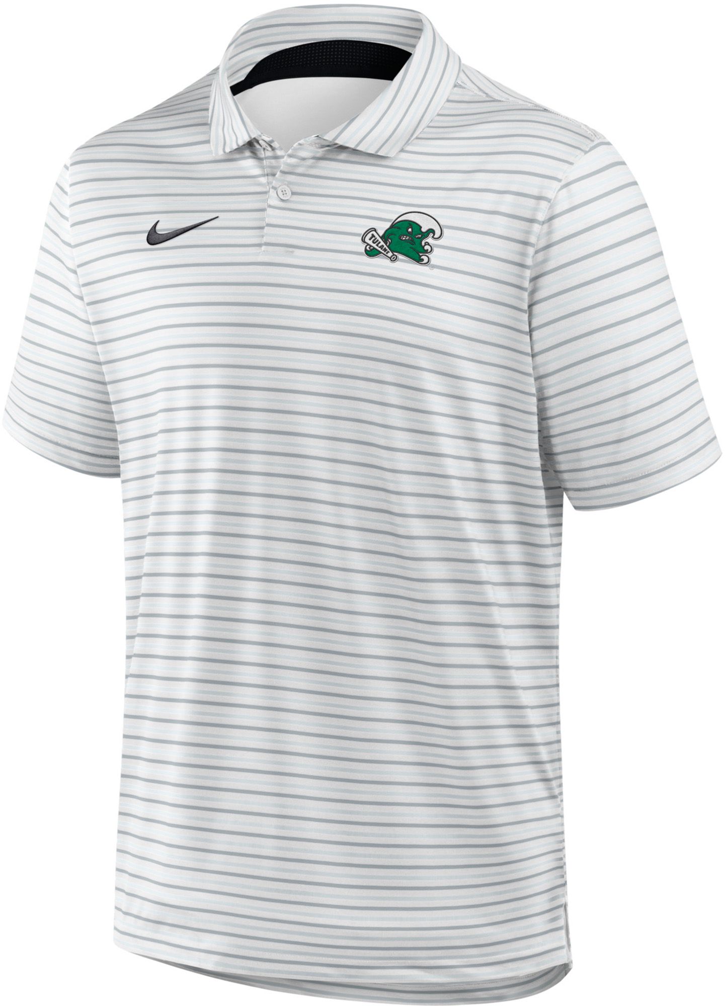 Nike Men's Tulane Green Wave White Dri-FIT Tour Polo