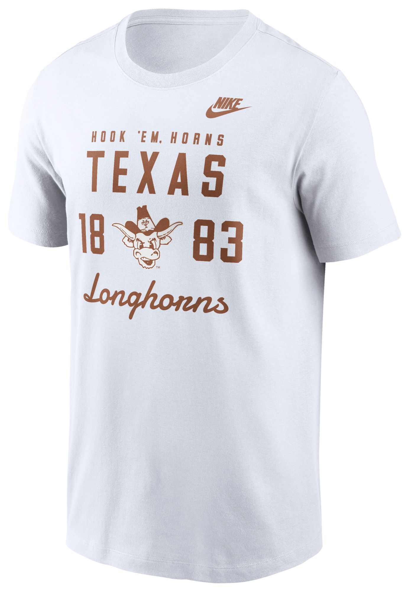 Nike Men's Texas Longhorns White Legacy Stacked T-Shirt