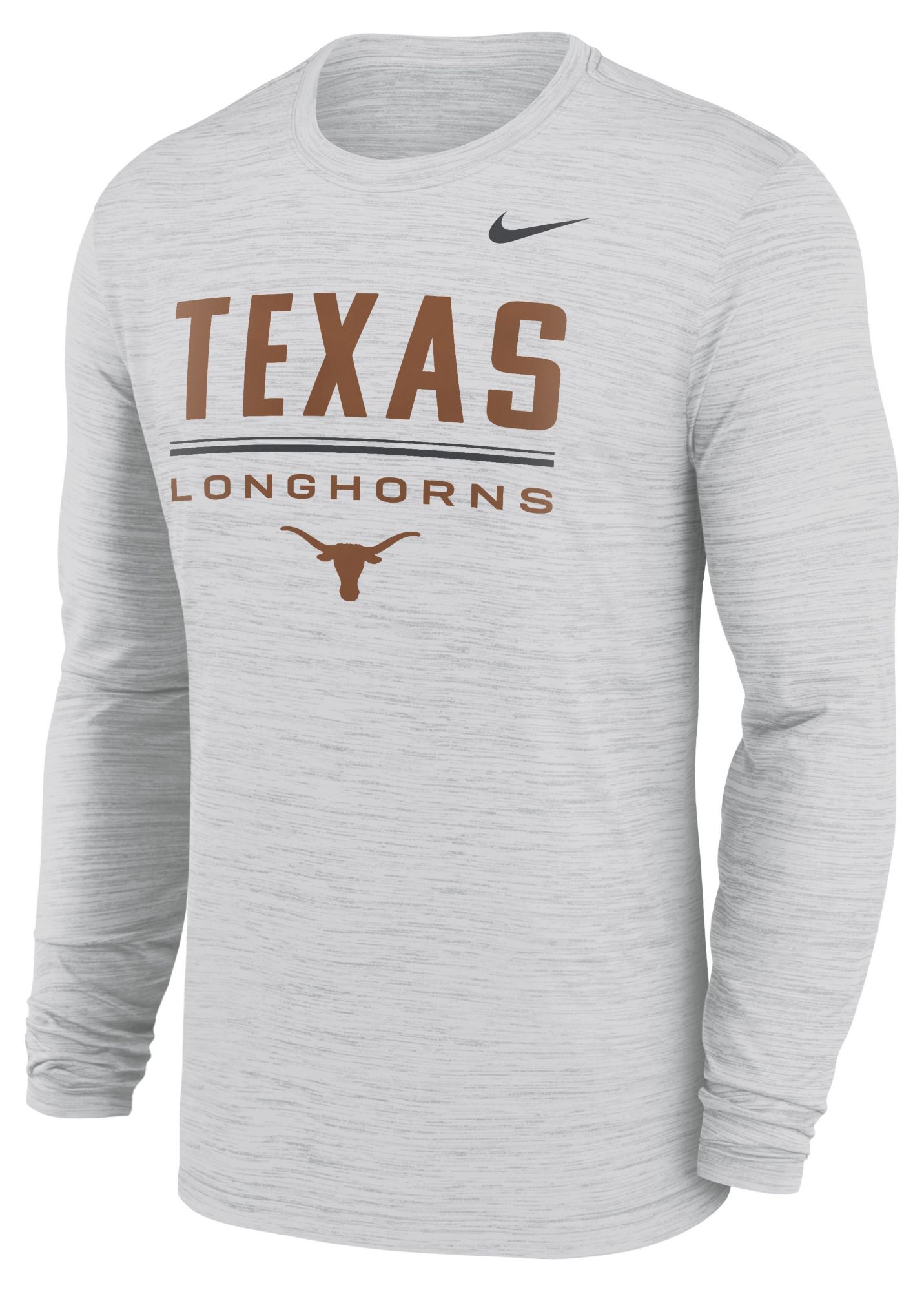 Nike Men's Texas Longhorns White Dri-FIT Velocity Long Sleeve Shirt