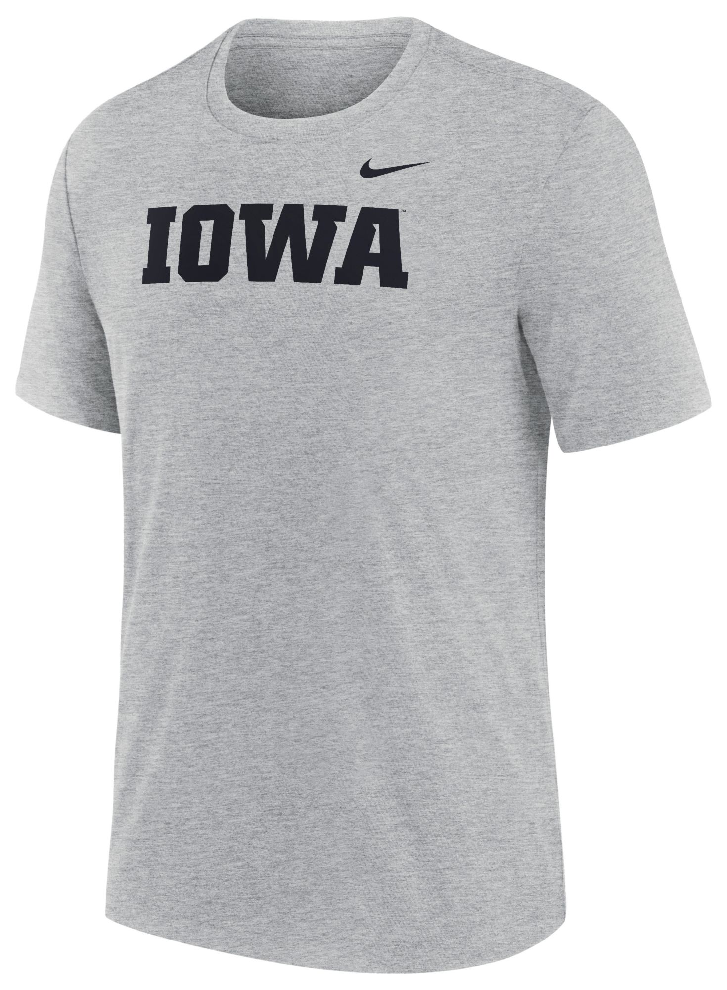 Nike Men's Iowa Hawkeyes Dark Grey Heather Triblend Alternate Logo T-Shirt