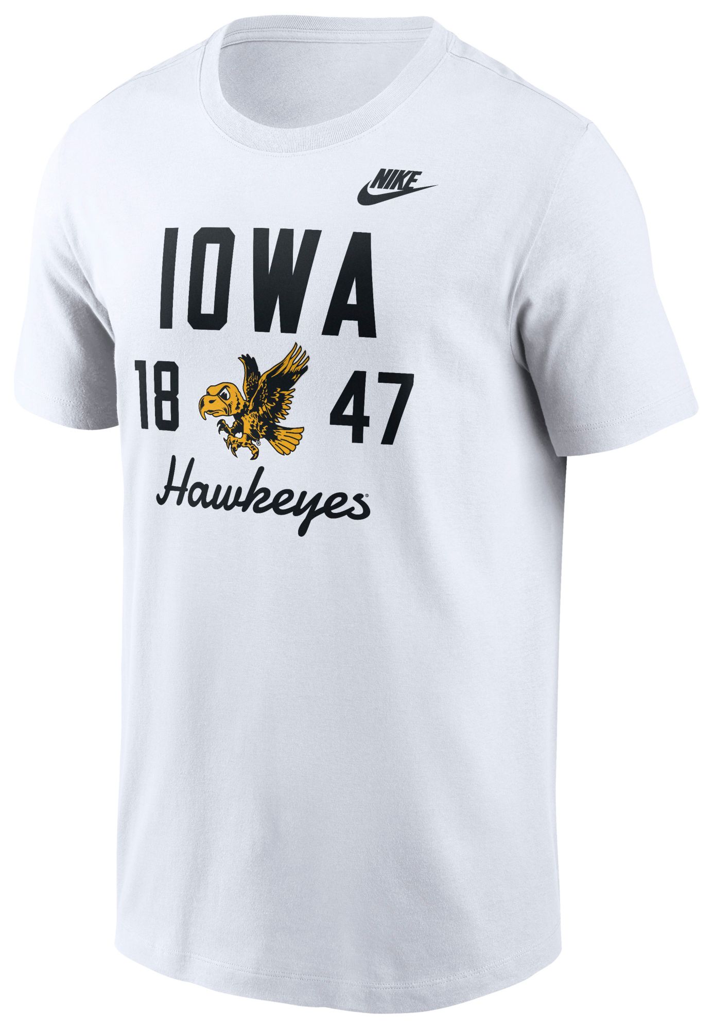 Nike Men's Iowa Hawkeyes White Legacy Stacked T-Shirt