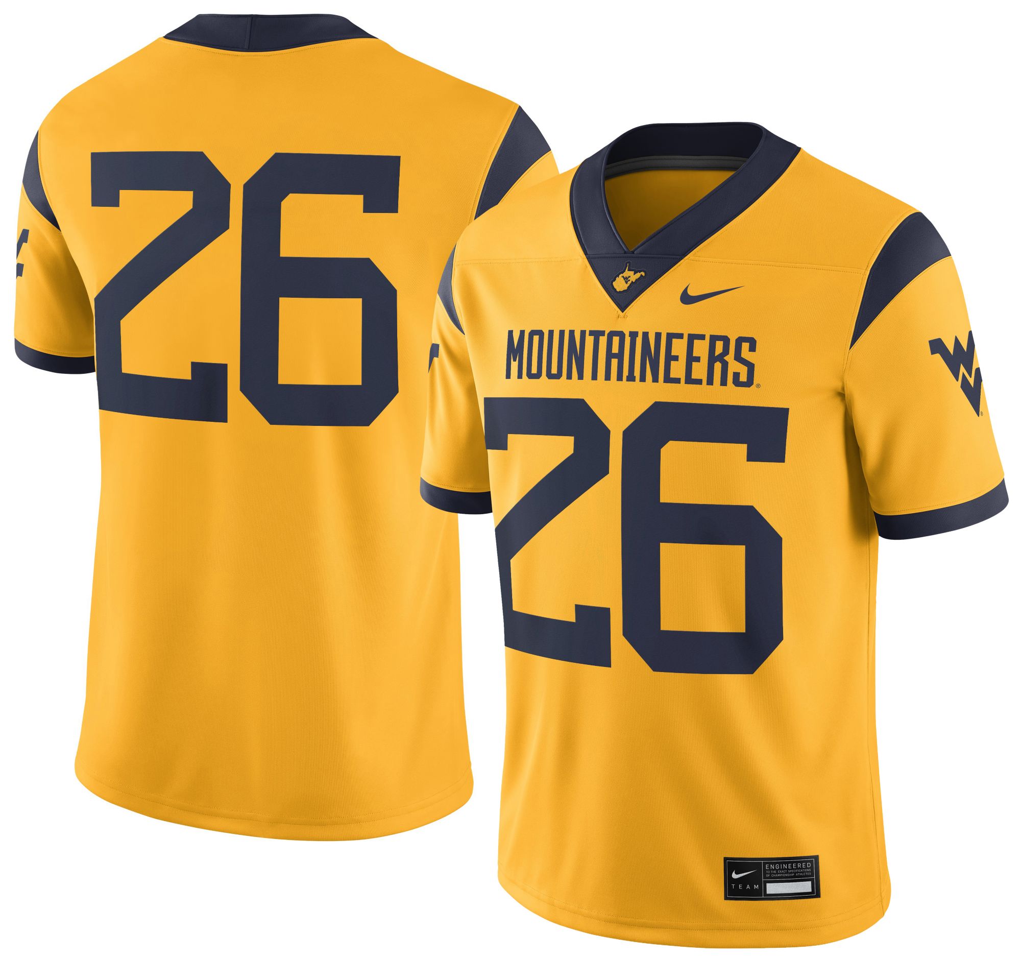 Nike Men's West Virginia Mountaineers University #26 Jersey