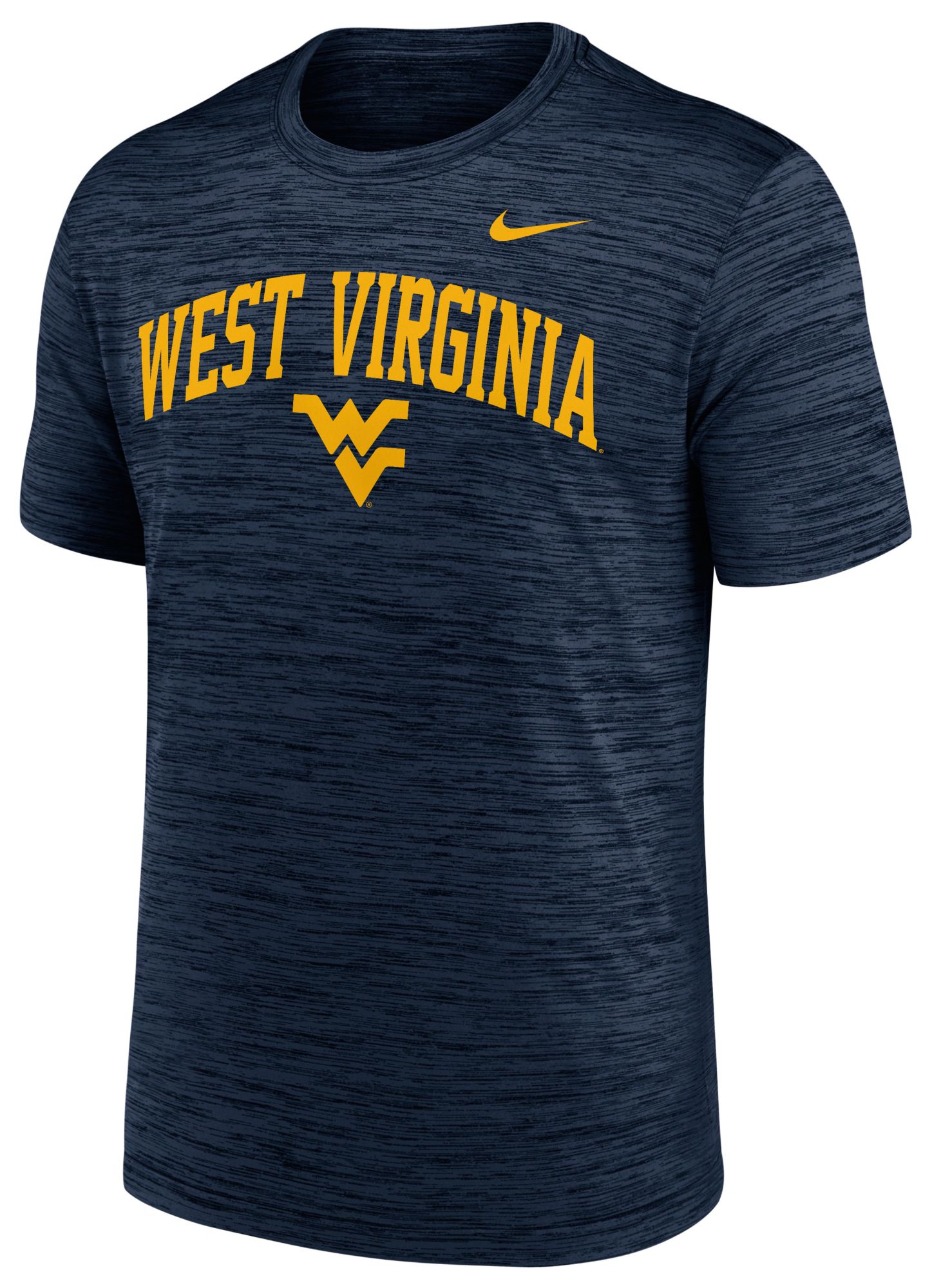 Nike Men's West Virginia Mountaineers College Navy Velocity Arch Logo T-Shirt
