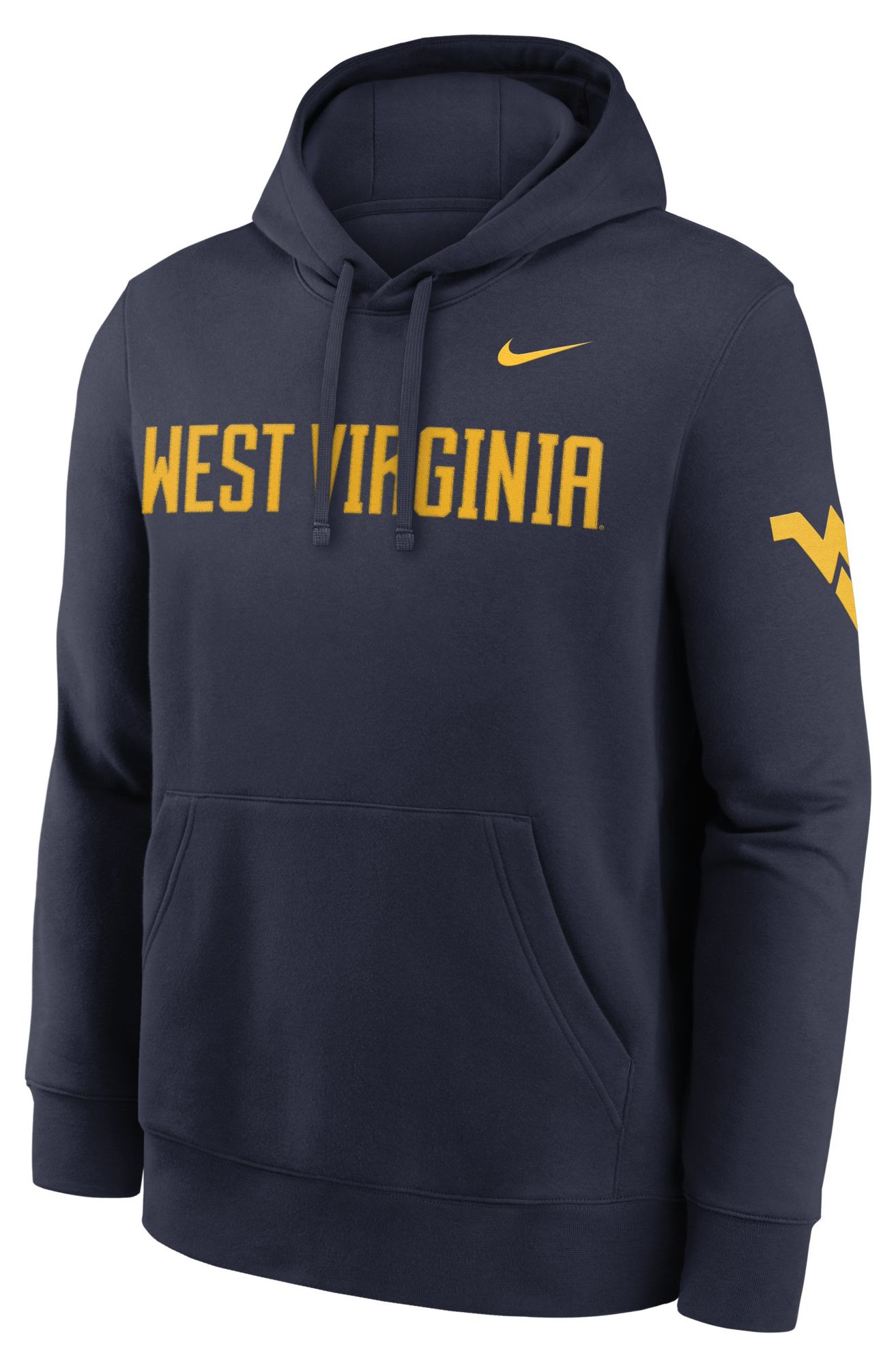 Nike Men's West Virginia Mountaineers College Navy Club Fleece Hoodie
