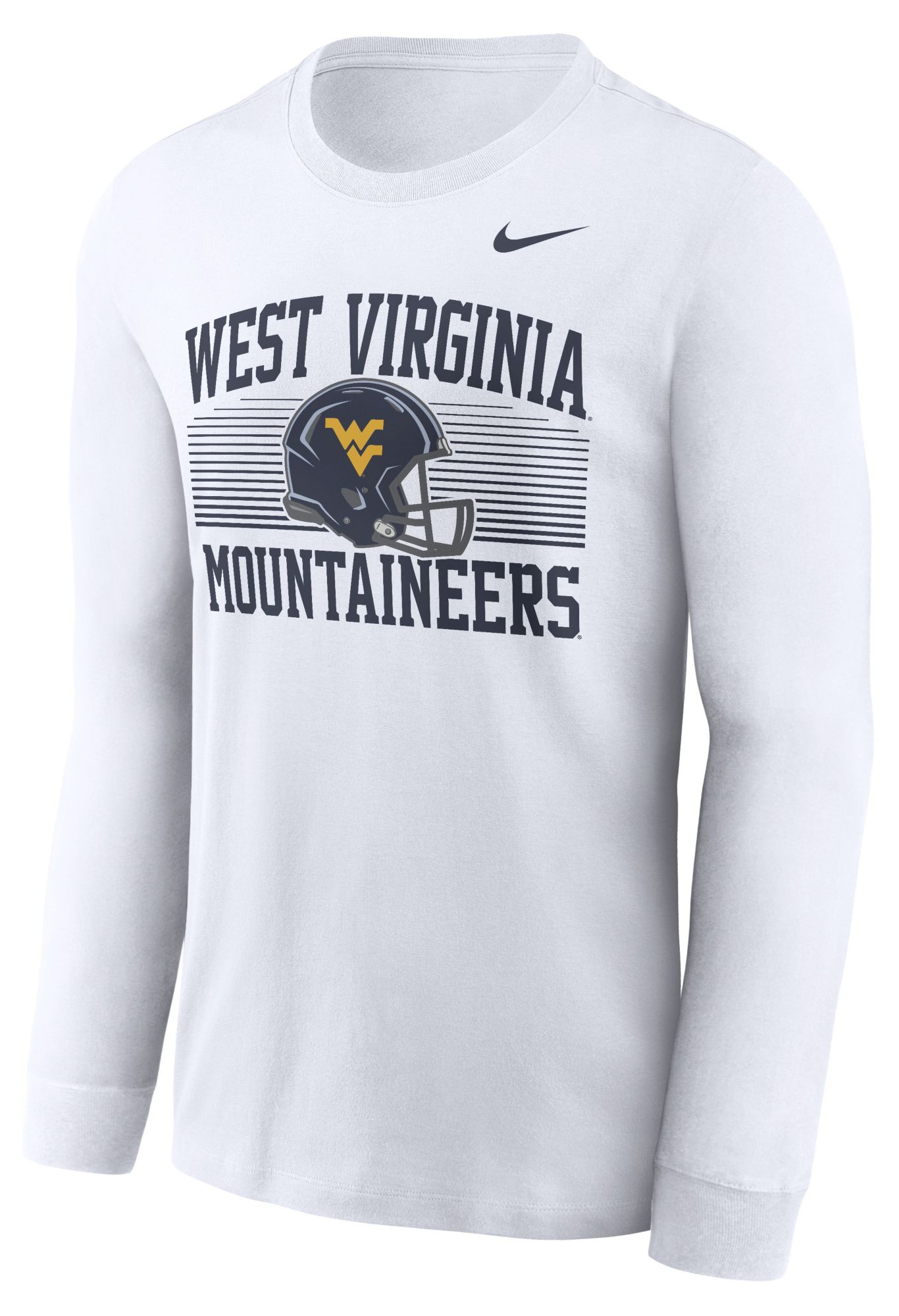 Nike Men's West Virginia Mountaineers White Long Sleeve Shirt