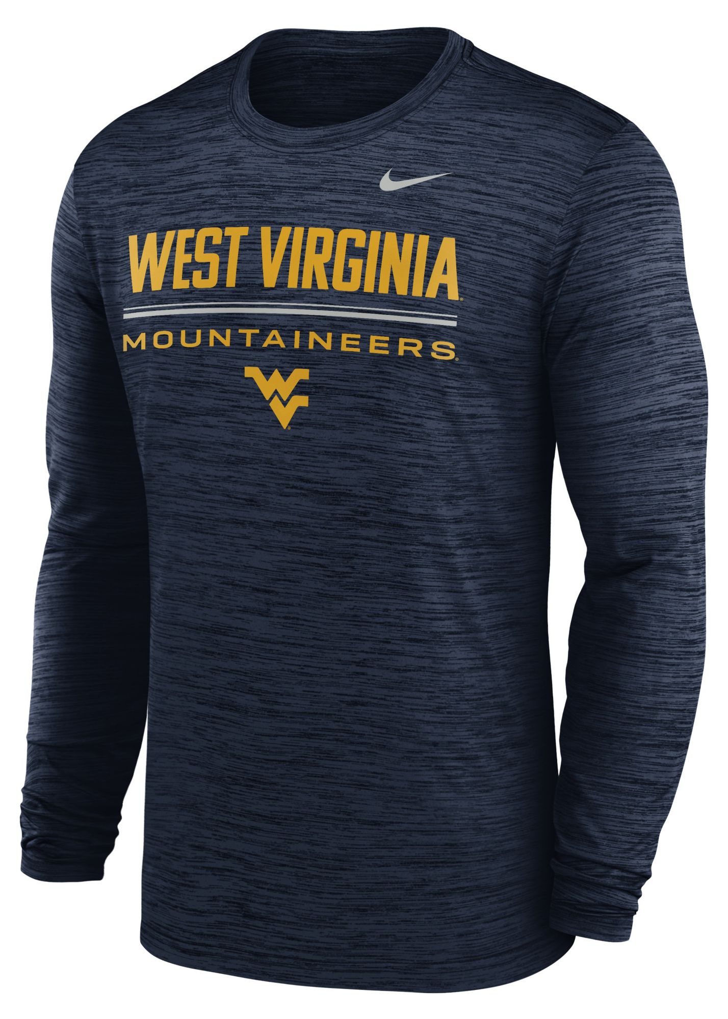 Nike Adult West Virginia Mountaineers Dri-FIT Velocity Long Sleeve Shirt