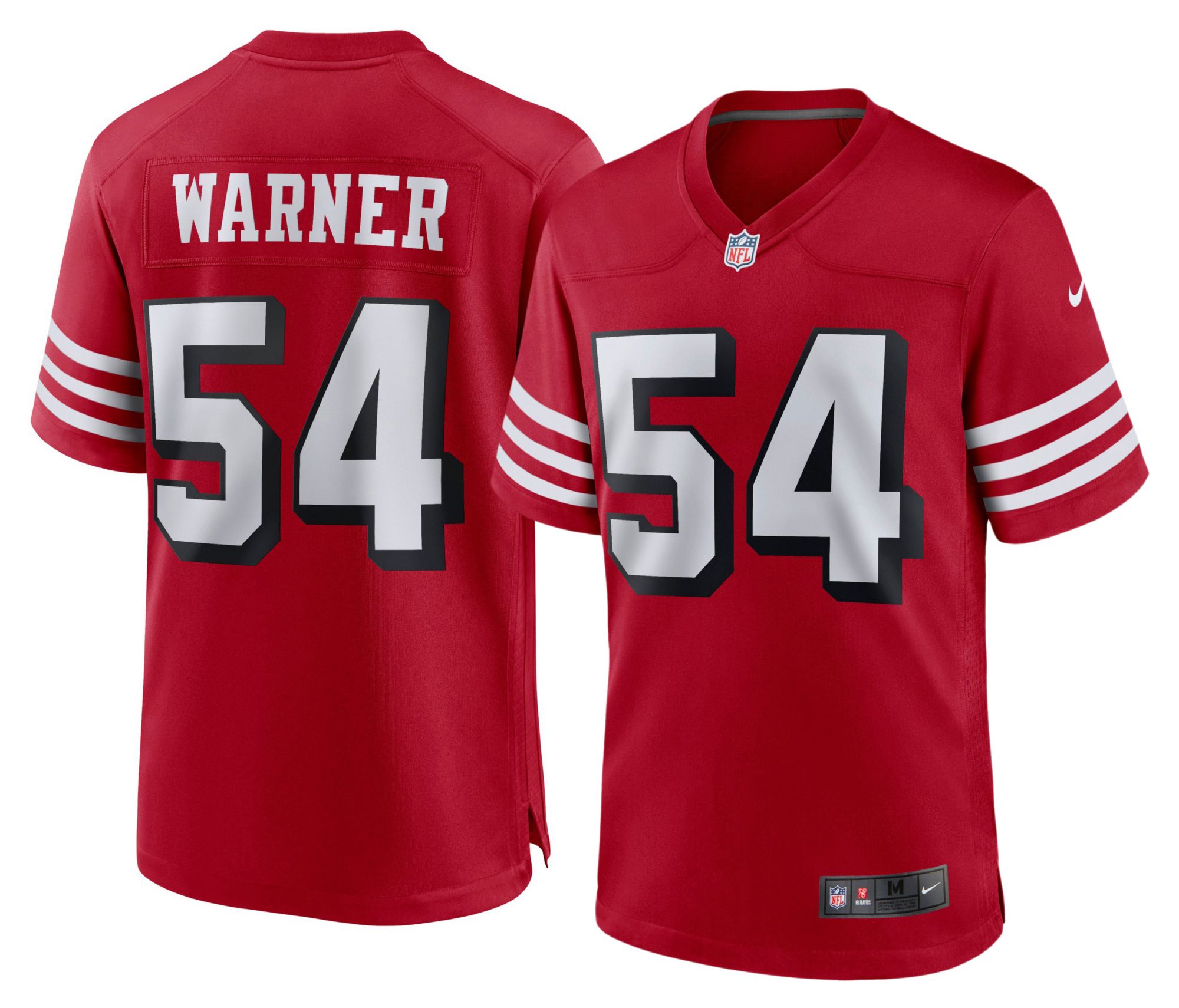 Nike Men's San Francisco 49ers Fred Warner #54 Red Home Game Jersey