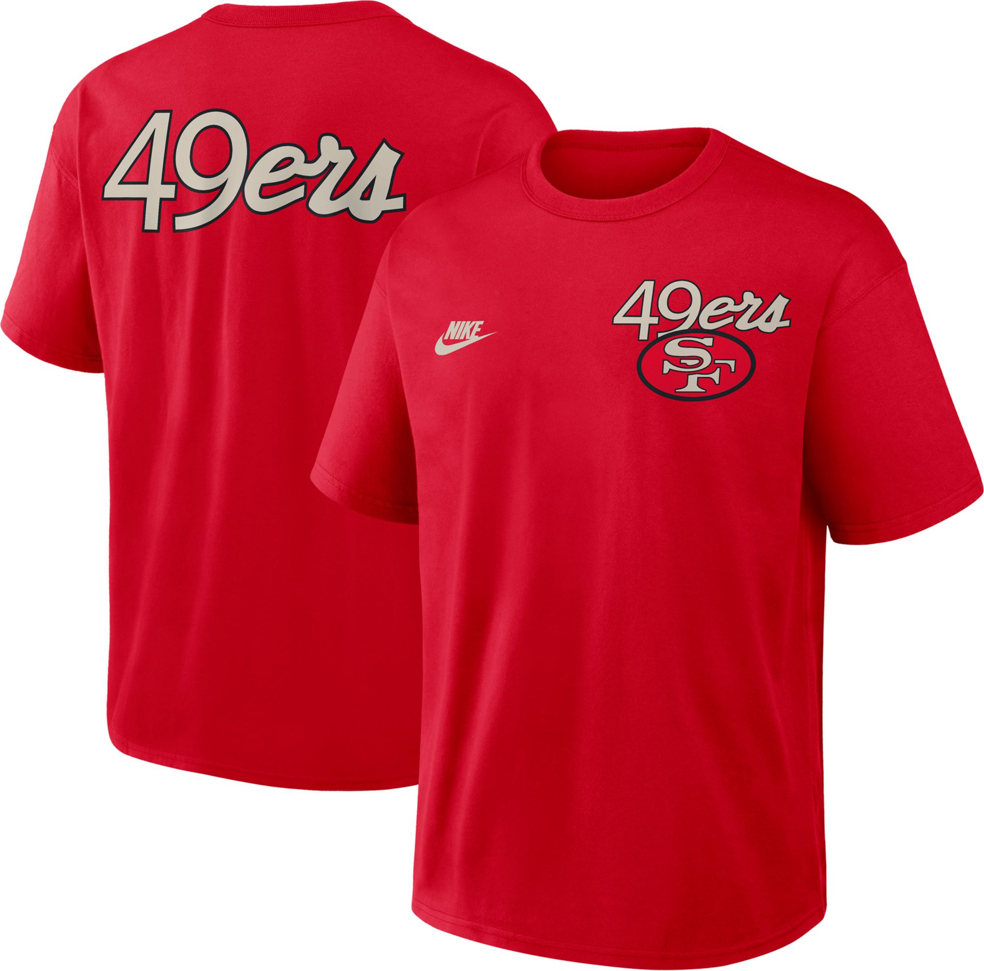 Nike Men's San Francisco 49ers University Red Rewind Max 90 T-Shirt