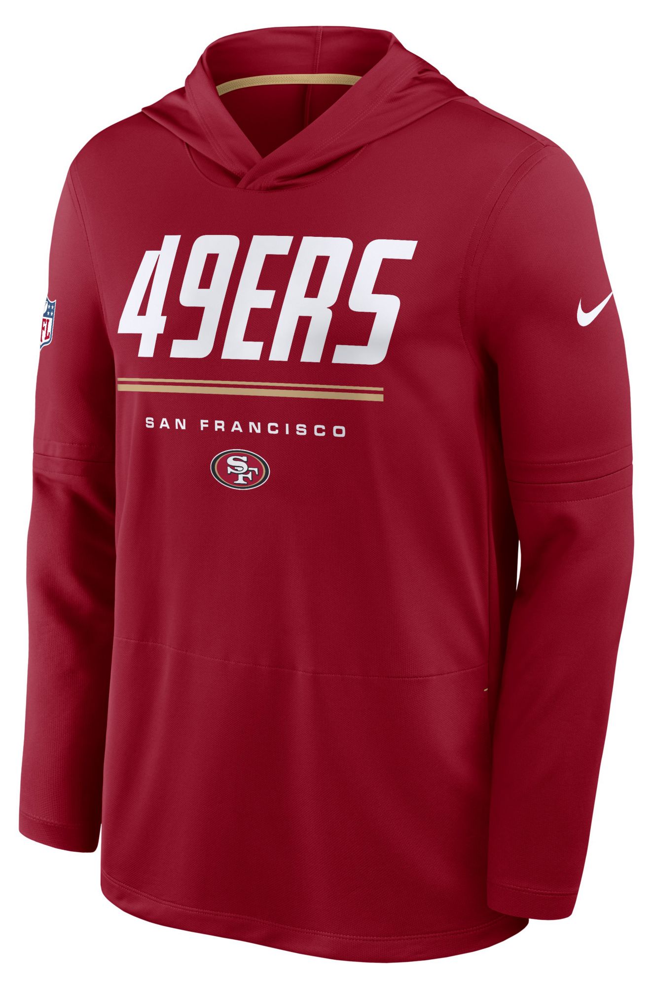 Nike Men's San Francisco 49ers Red Long Sleeve Hooded Top