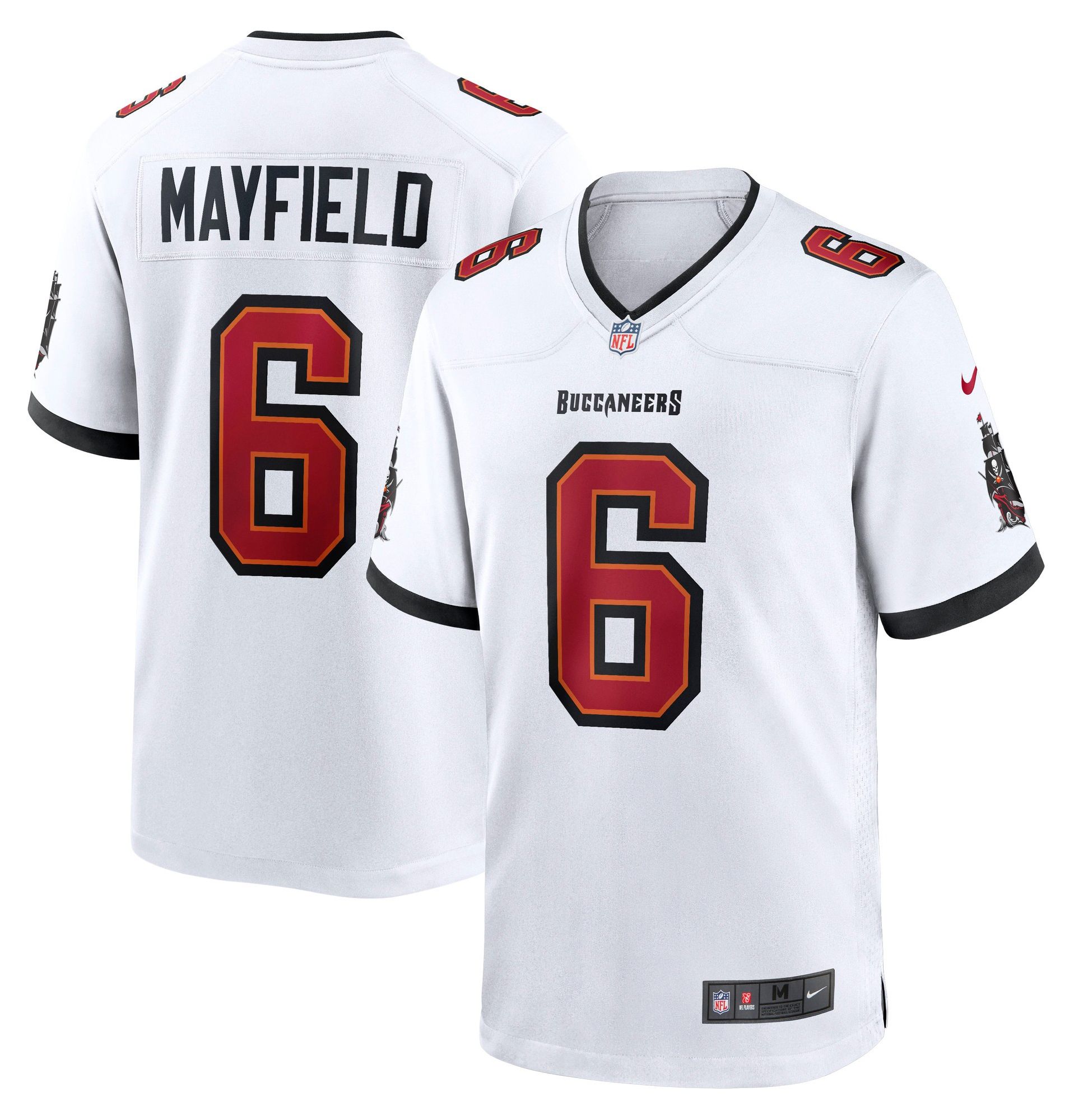 Nike Men's Tampa Bay Buccaneers Baker Mayfield #6 White Home Game Jersey