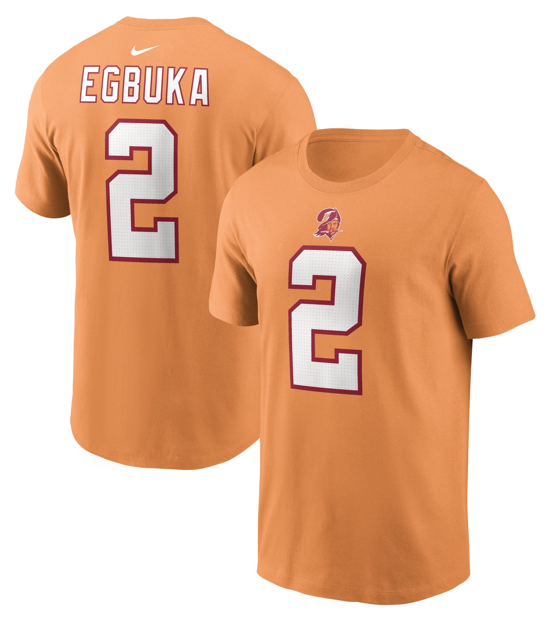 Nike Men's Tampa Bay Buccaneers Orange Emeka Egbuka #2 T-Shirt