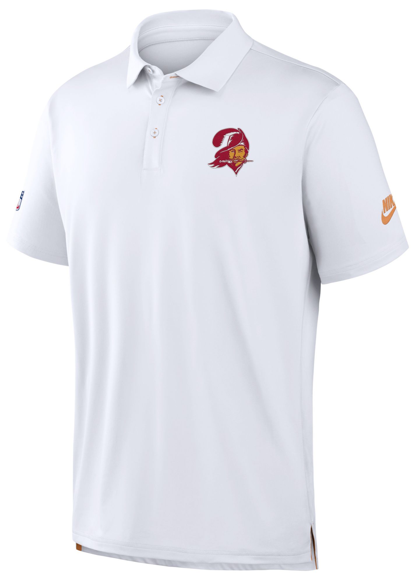Nike Men's Tampa Bay Buccaneers White Polo Sideline Tour Shirt